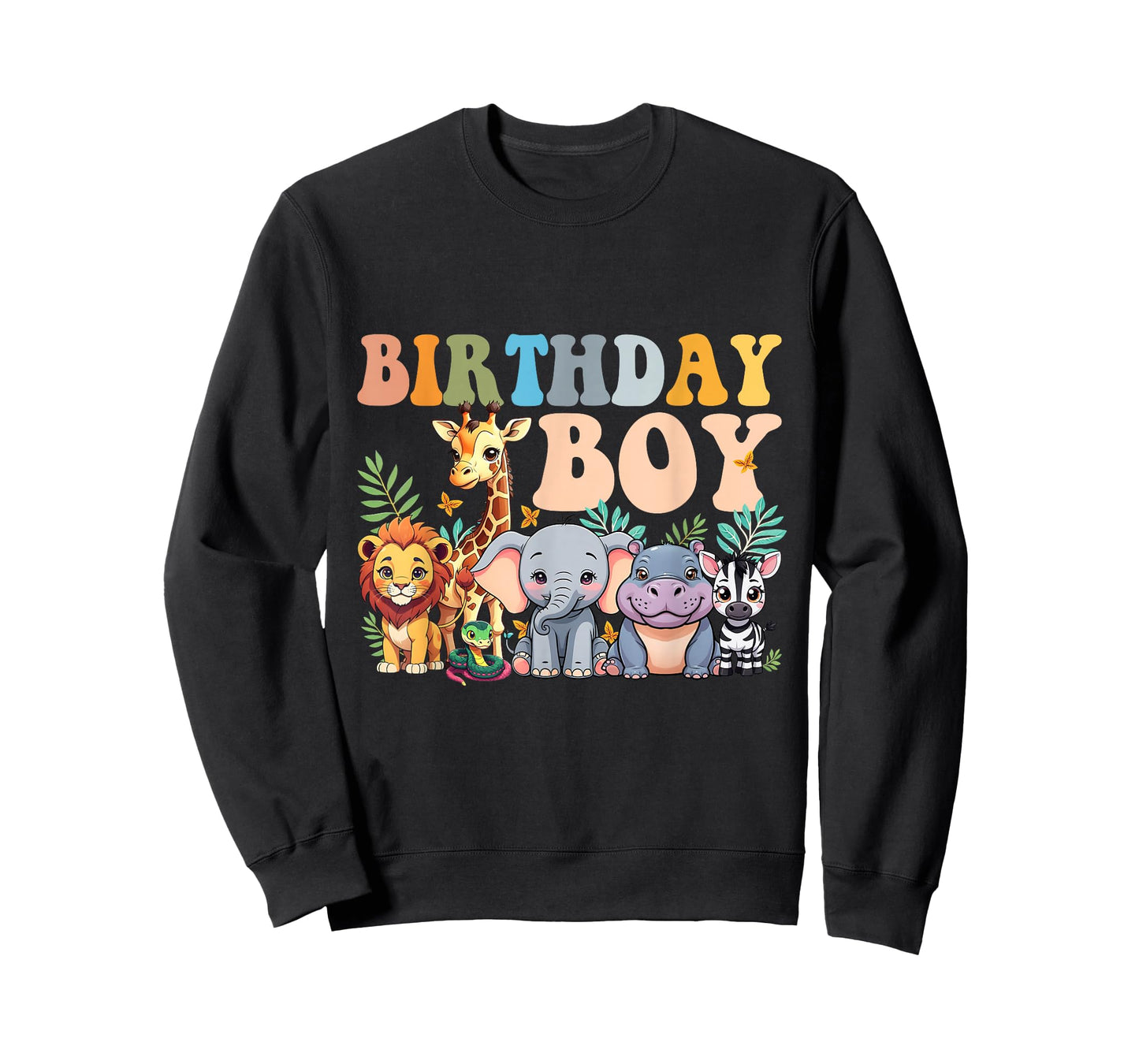 Birthday Boy Kids Safari Squad Zoo Jungle Animal Toddler T-Shirt
