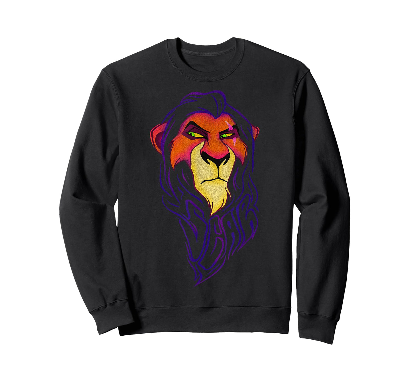 Disney Lion King Scar Long Mane Text T-Shirt