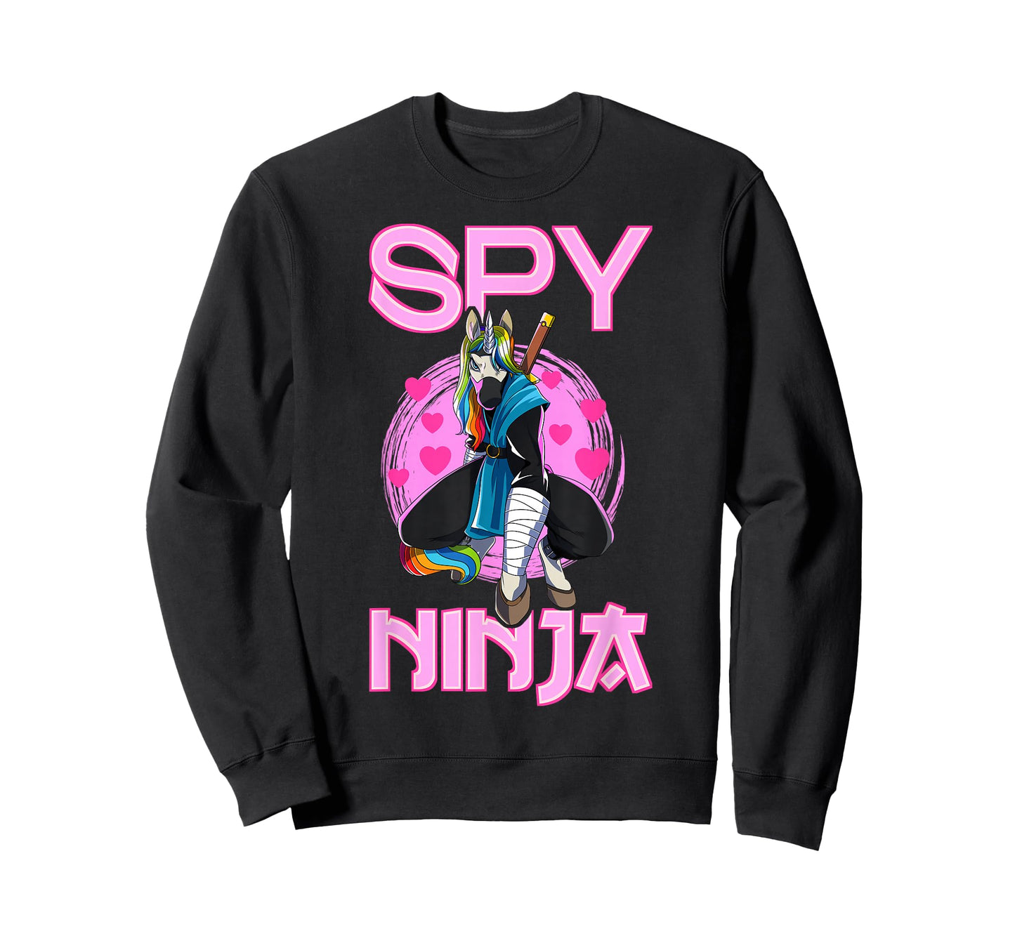 Spy Ninja Unicorn Gamer Rainbow Spies Samurai T-Shirt