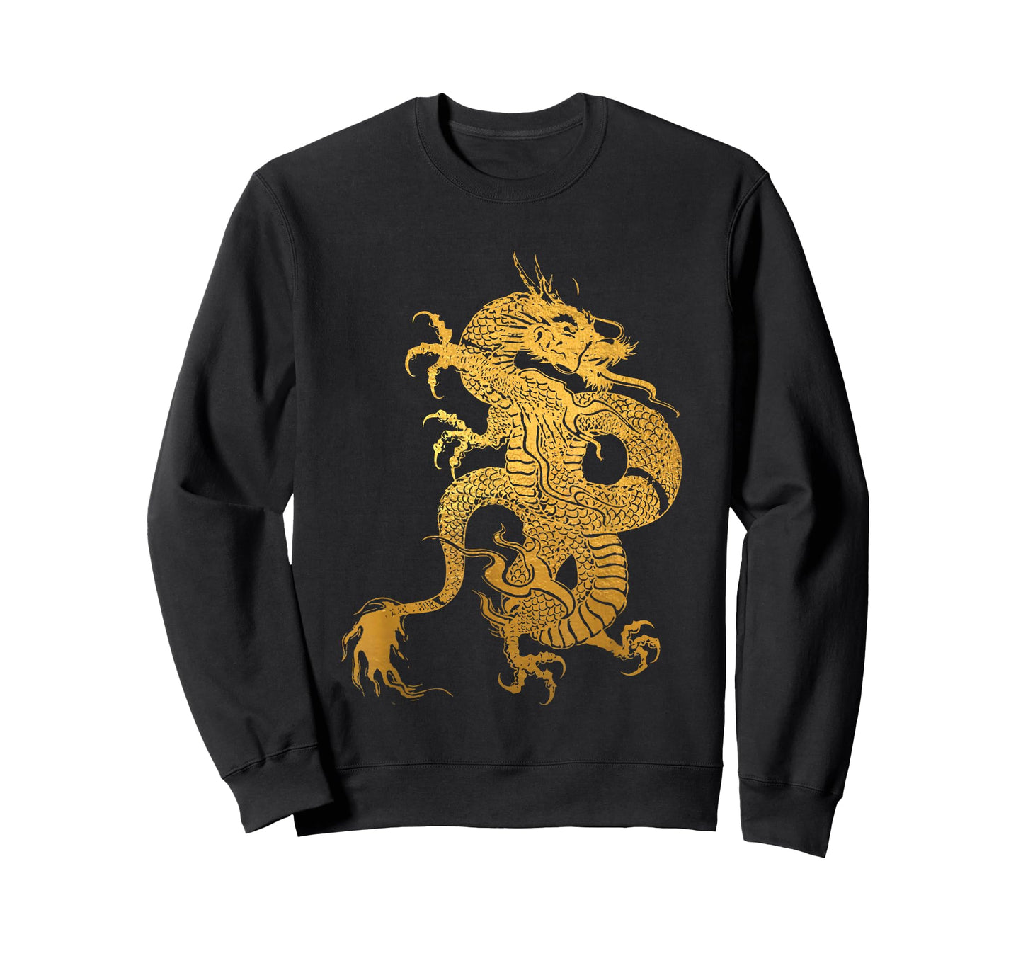 Traditional Chinese Yellow Dragon Tribal T-Shirt