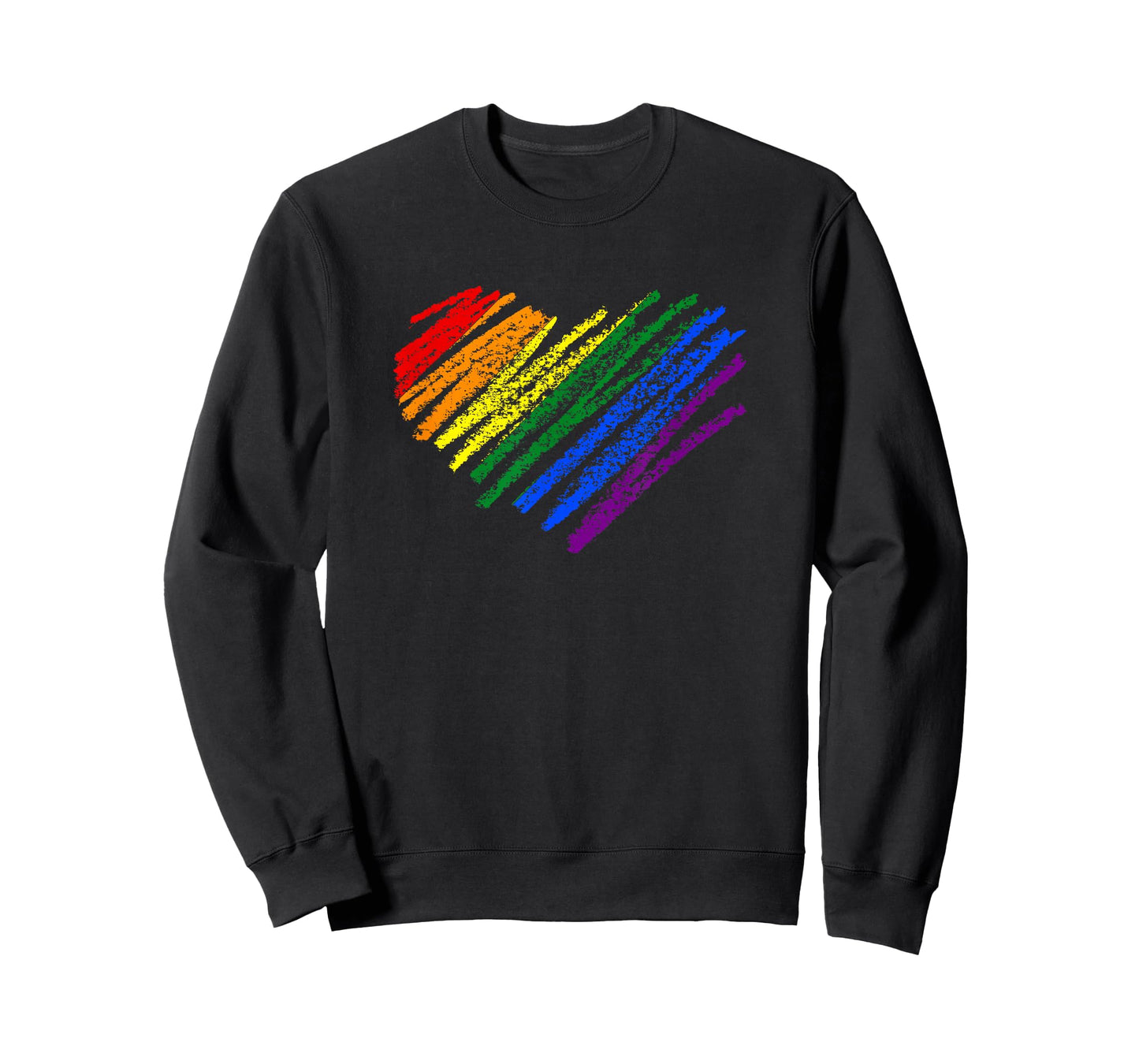 Hand Drawn Heart Gay Pride Flag - LGBT LGBTQ Rainbow Heart T-Shirt