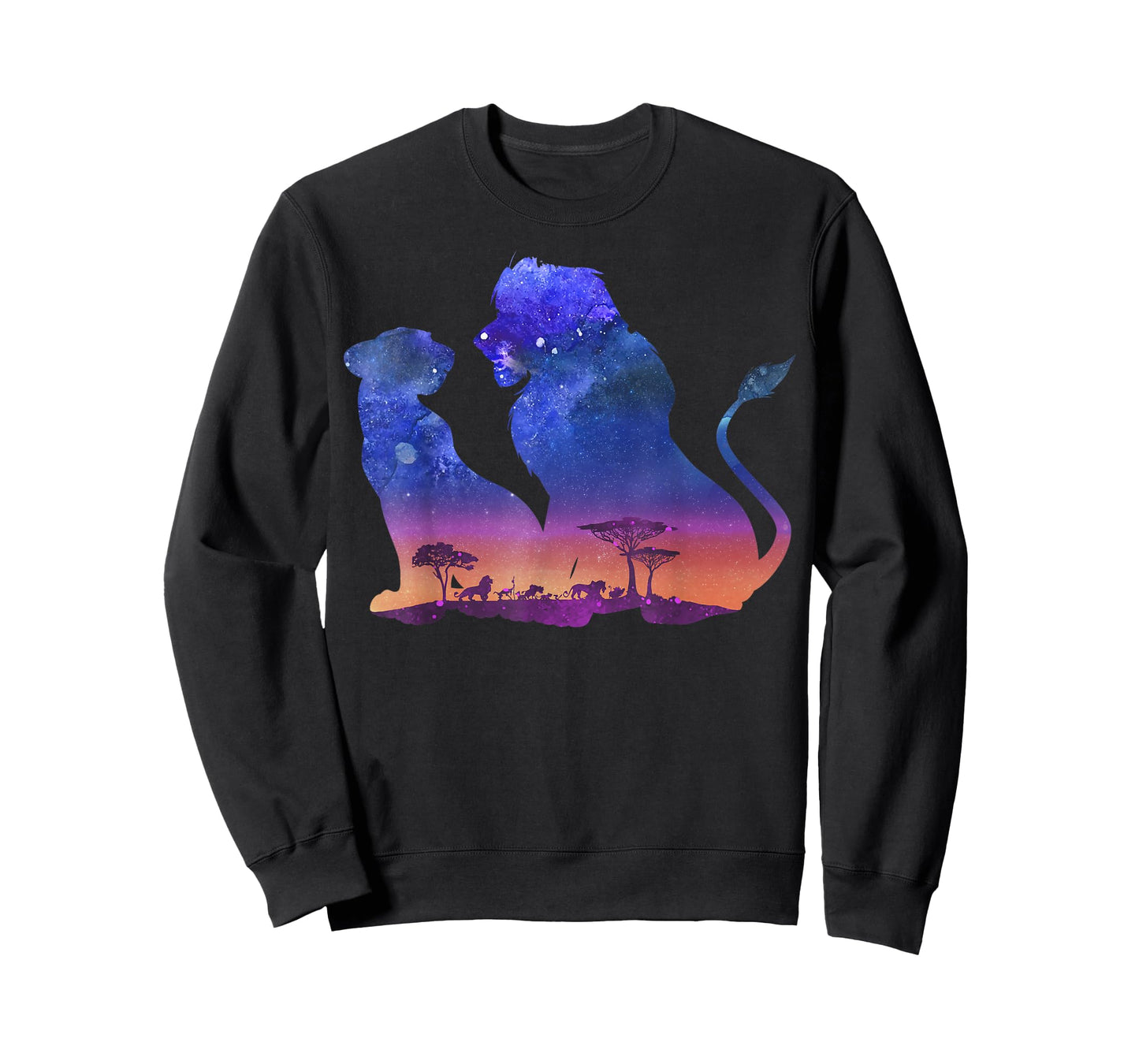 Disney The Lion King Simba And Nala Silhouette Fill T-Shirt