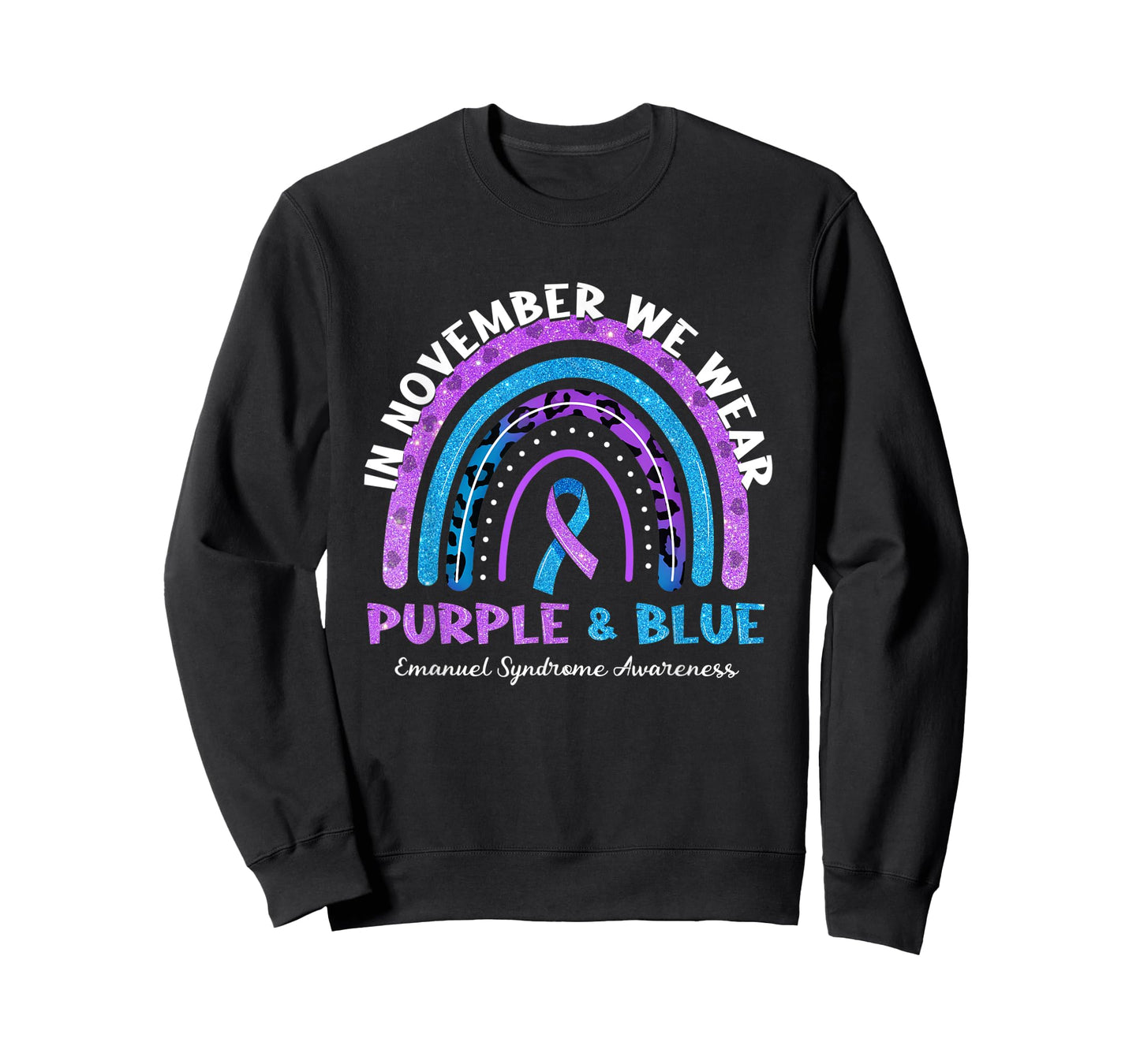 In November We Wear Purple And Blue Rainbow Emanuel Syndrome T-Shirt