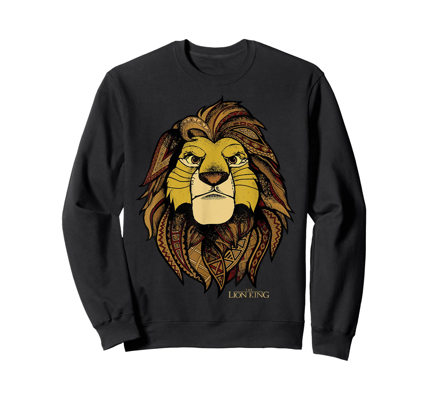 Disney The Lion King Simba Tribal King Distressed Portrait T-Shirt