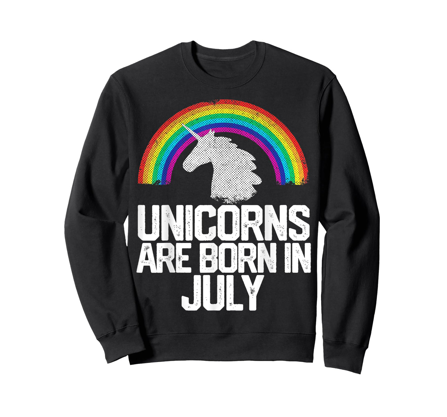 UNICORNS ARE BORN IN JULY Birthday T Shirt Rainbow Girl Gift T-Shirt
