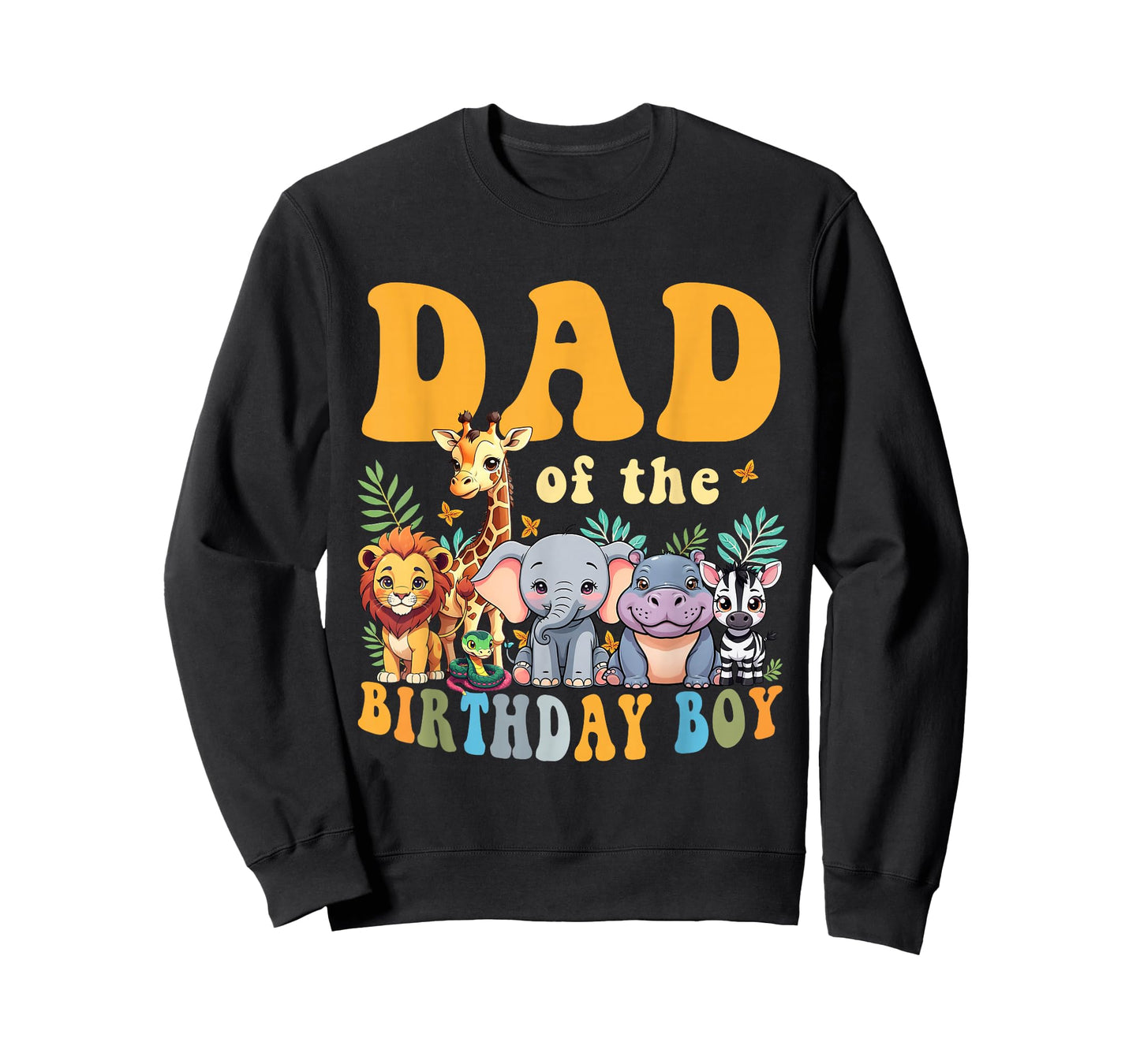 Dad of The Birthday Boy Kids Safari Jungle Animal Matching T-Shirt