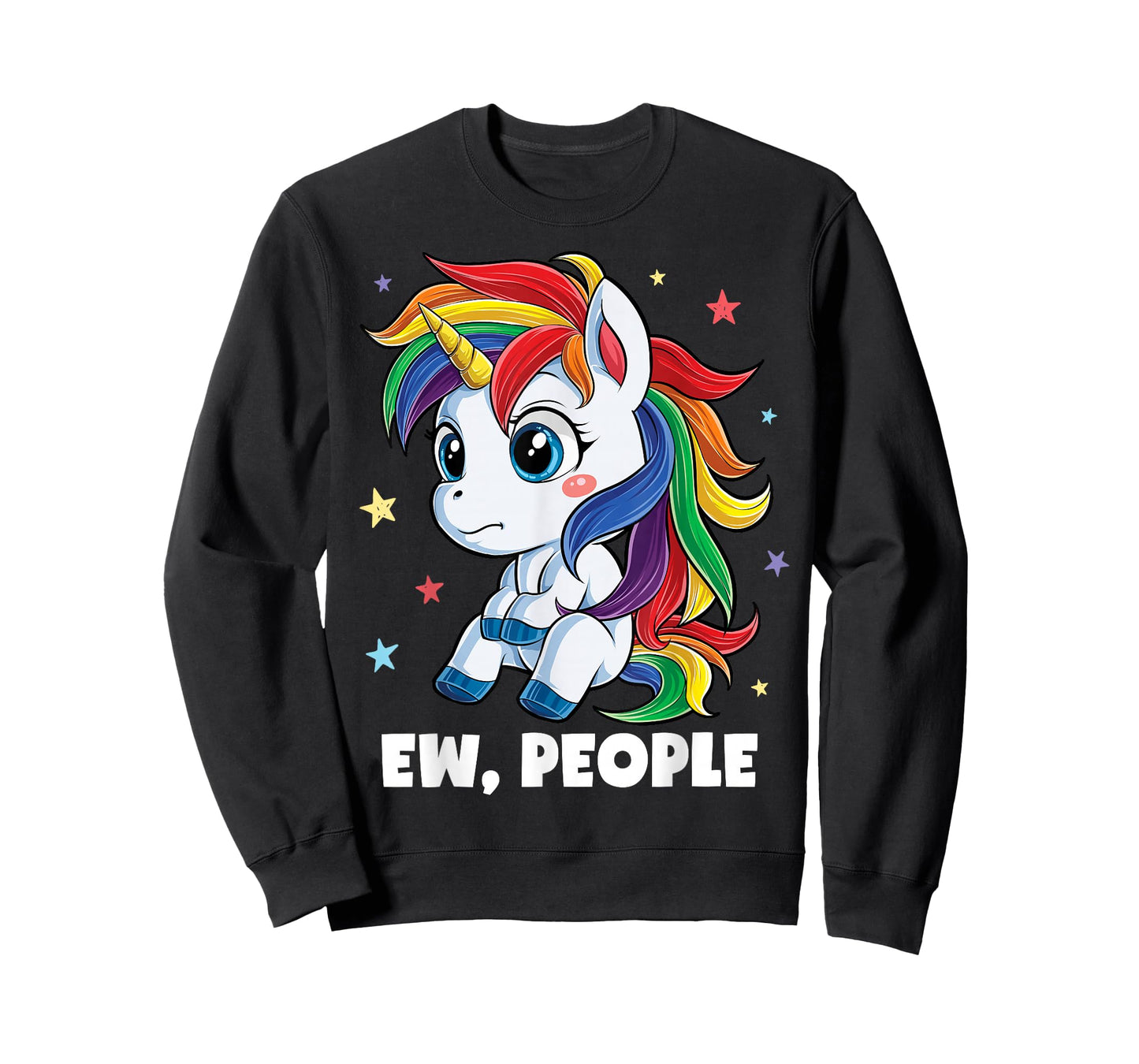 Unicorn Ew People Girls Kids Funny Rainbow Unicorns T-Shirt