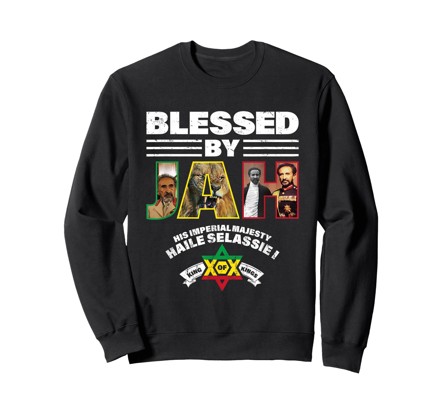 Blessed by JAH Ras Tafari HIM Haile Selassie I T-Shirt