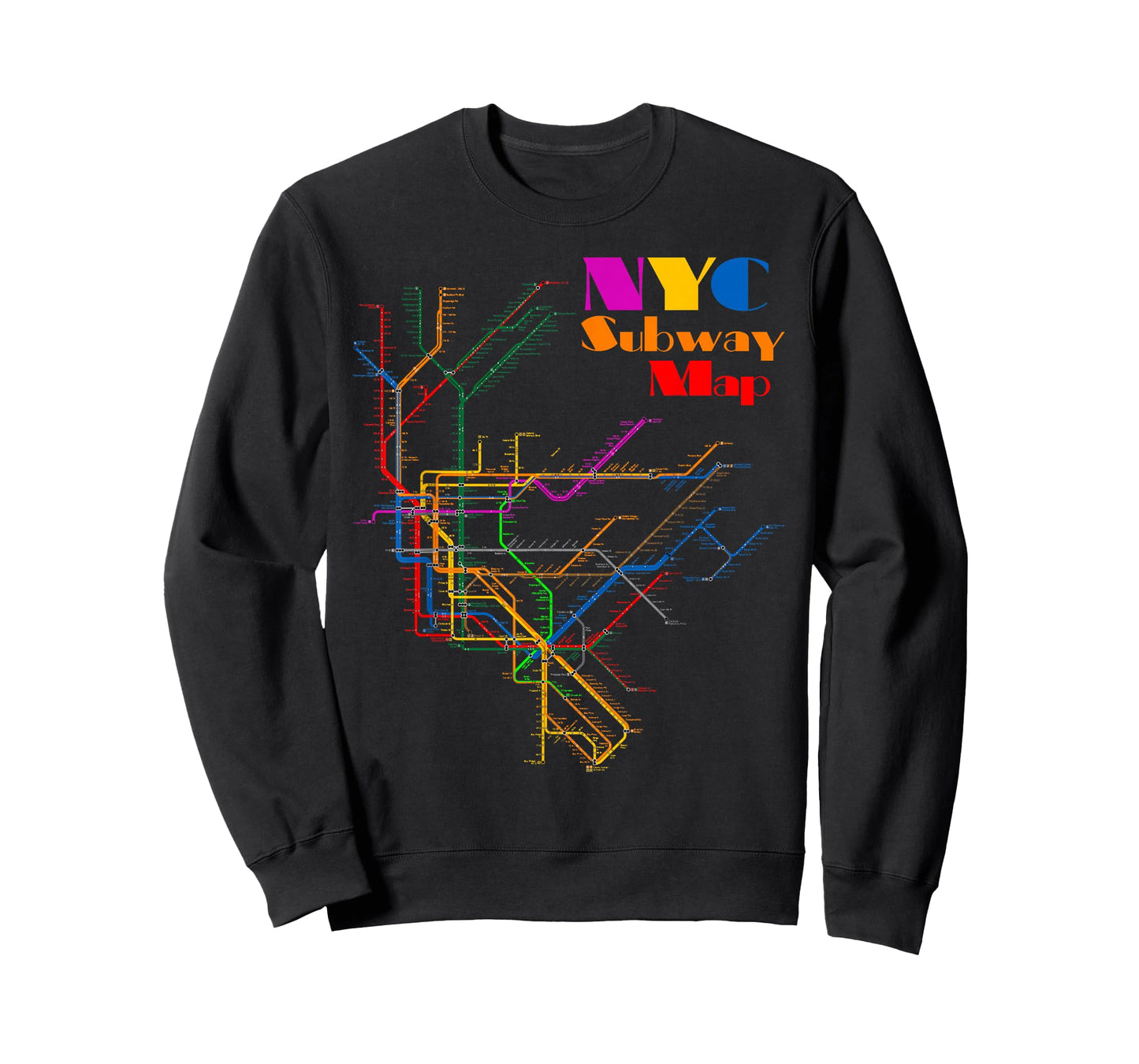 New York City Subway Map Shirt NYC Metro Map T-Shirt Gift T-Shirt