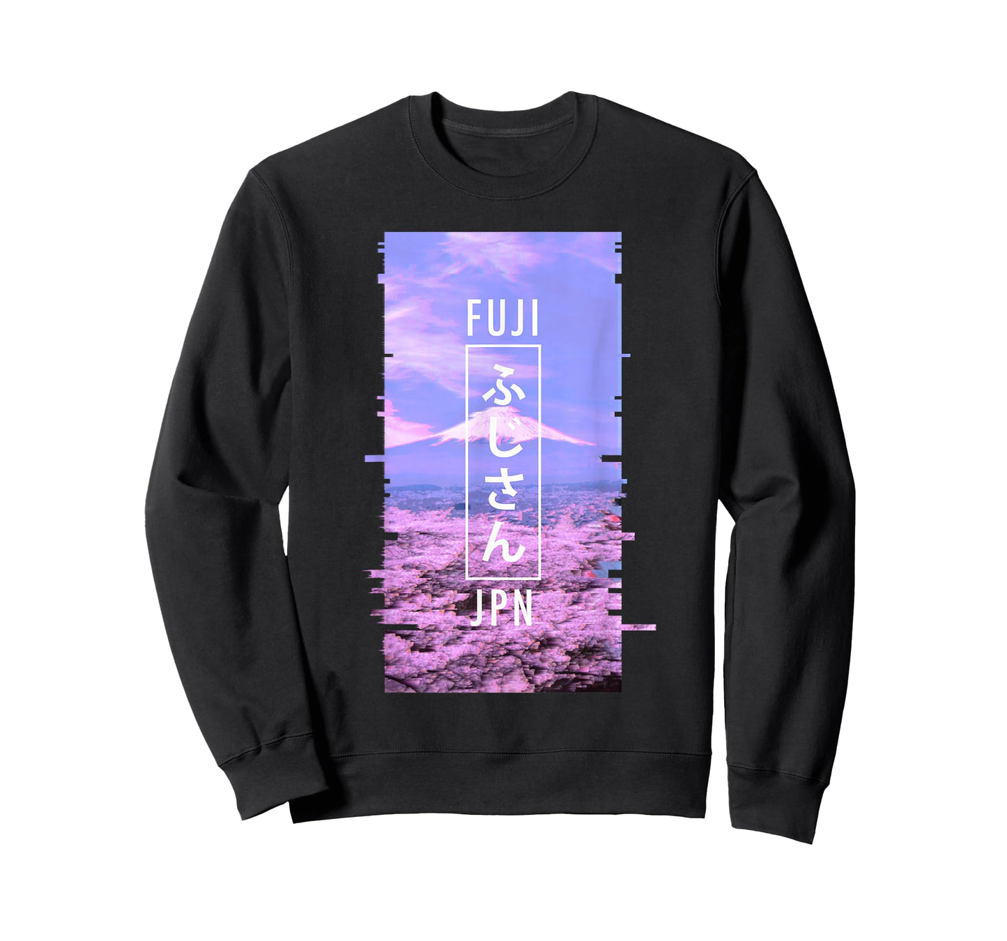 Mt Fuji Japan Glitch Art - Japanese Otaku Vaporwave T-Shirt