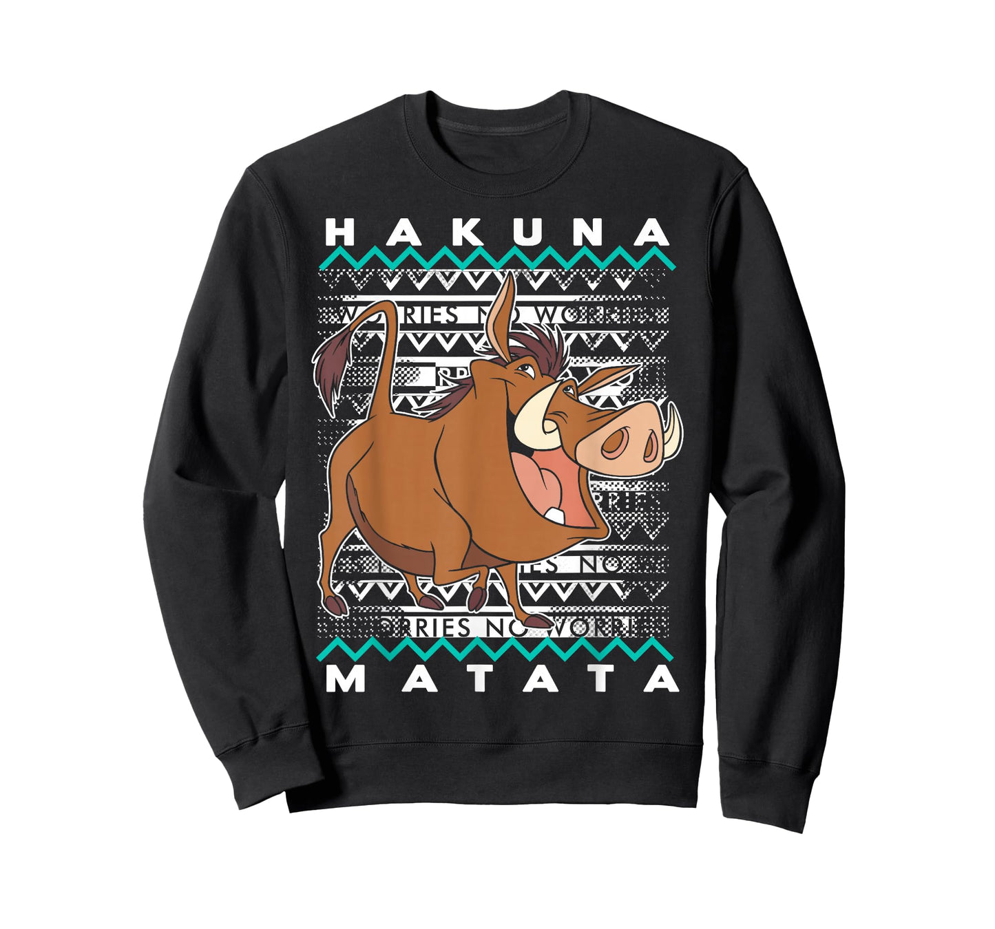 Disney Lion King Pumba Ugly Christmas Graphic T-Shirt T-Shirt
