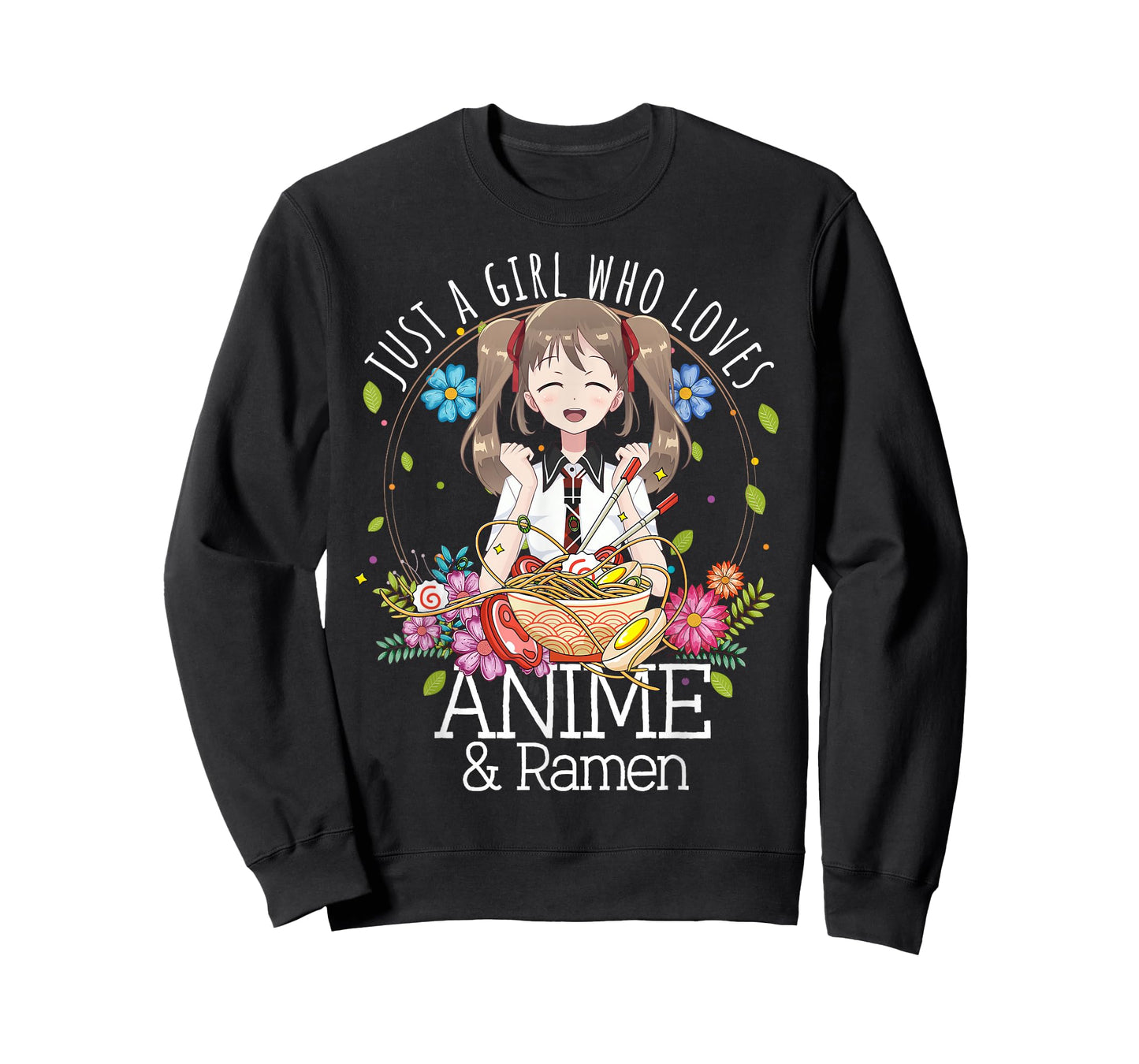 Just A Girl Who Loves Anime and Ramen Manga Lover Otaku T-Shirt