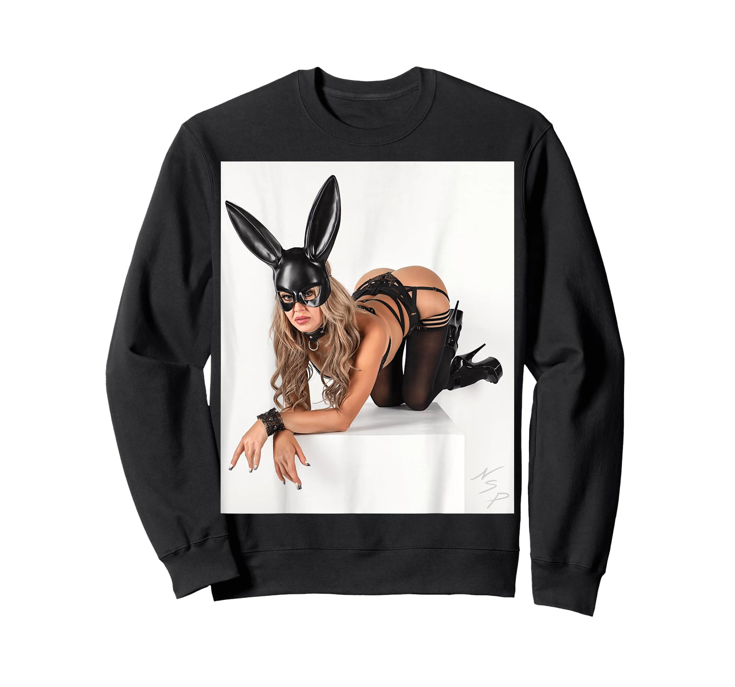 Sexy Girl Graphic Tee - "Bad Bunny Pinup Girl" T-Shirt