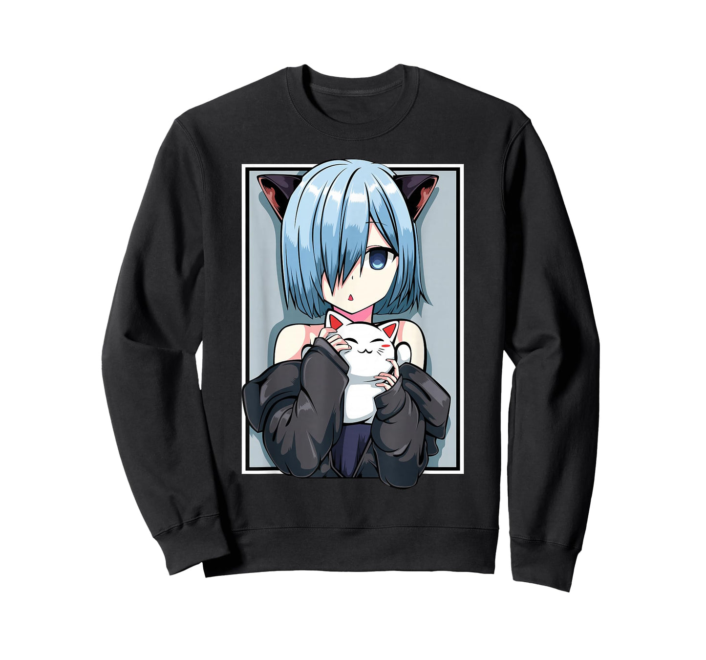 Anime Girl Neko Catgirl Pastel Kawaii Cat Manga Japan Lover T-Shirt