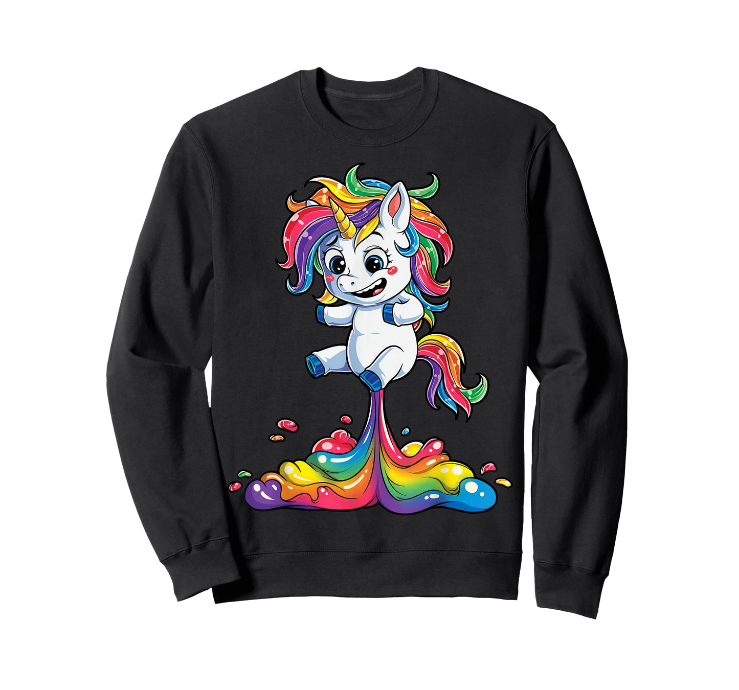 Unicorn Fart Funny Girls Kids Women Rainbow Gifts Squad T-Shirt