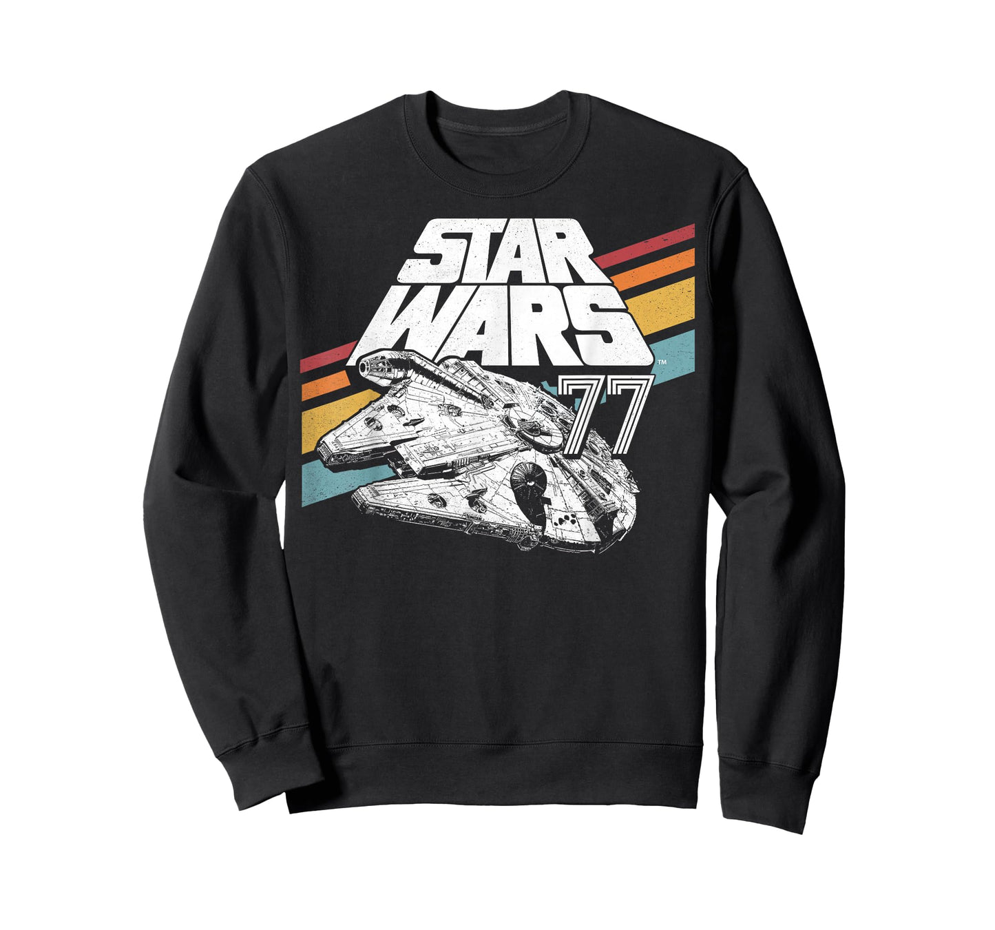 Star Wars Millennium Falcon Retro Rainbow Stripe T-Shirt T-Shirt