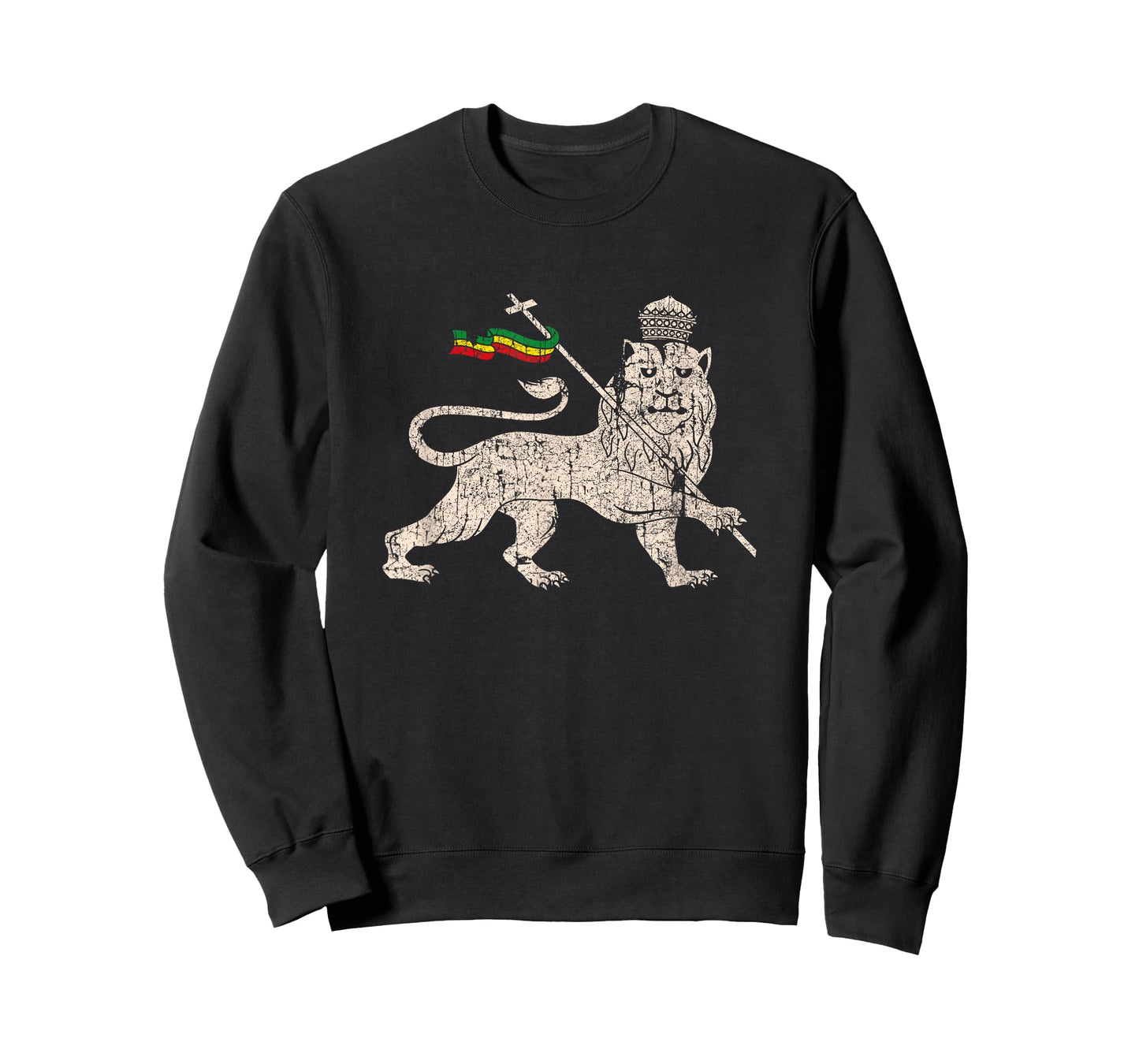 Vintage Rastafari Lion of Judah Rasta Ethiopia Flag T-Shirt