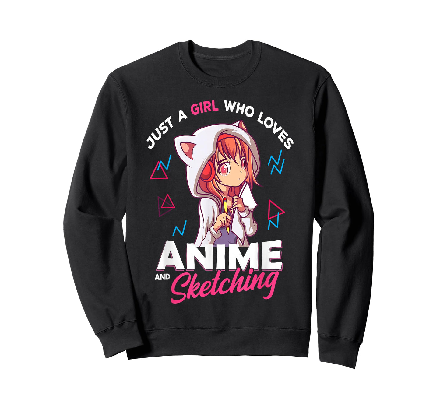 Just A Girl Who Loves Anime and Sketching Otaku Anime Merch T-Shirt Small