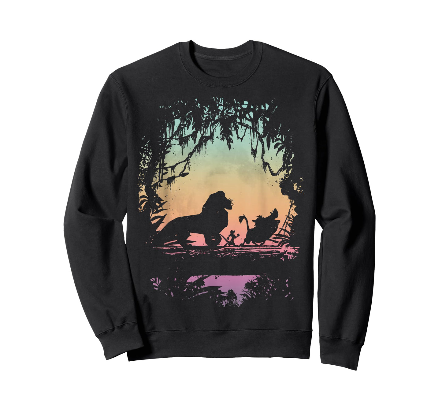 Disney Lion King Gradient Jungle Trio Graphic T-Shirt T-Shirt