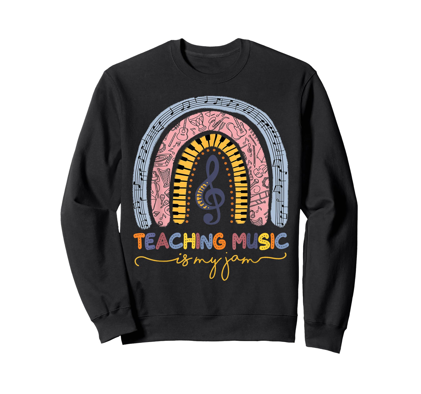 Musical Teacher Teaching Music Is My Jam Rainbow T-Shirt