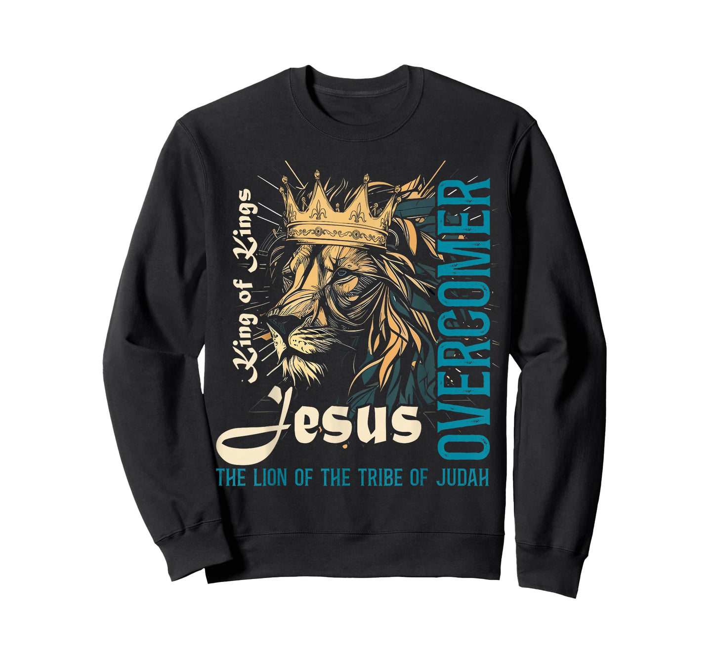 Jesus is King Lion of Judah Bible Faith Graphic Christian T-Shirt
