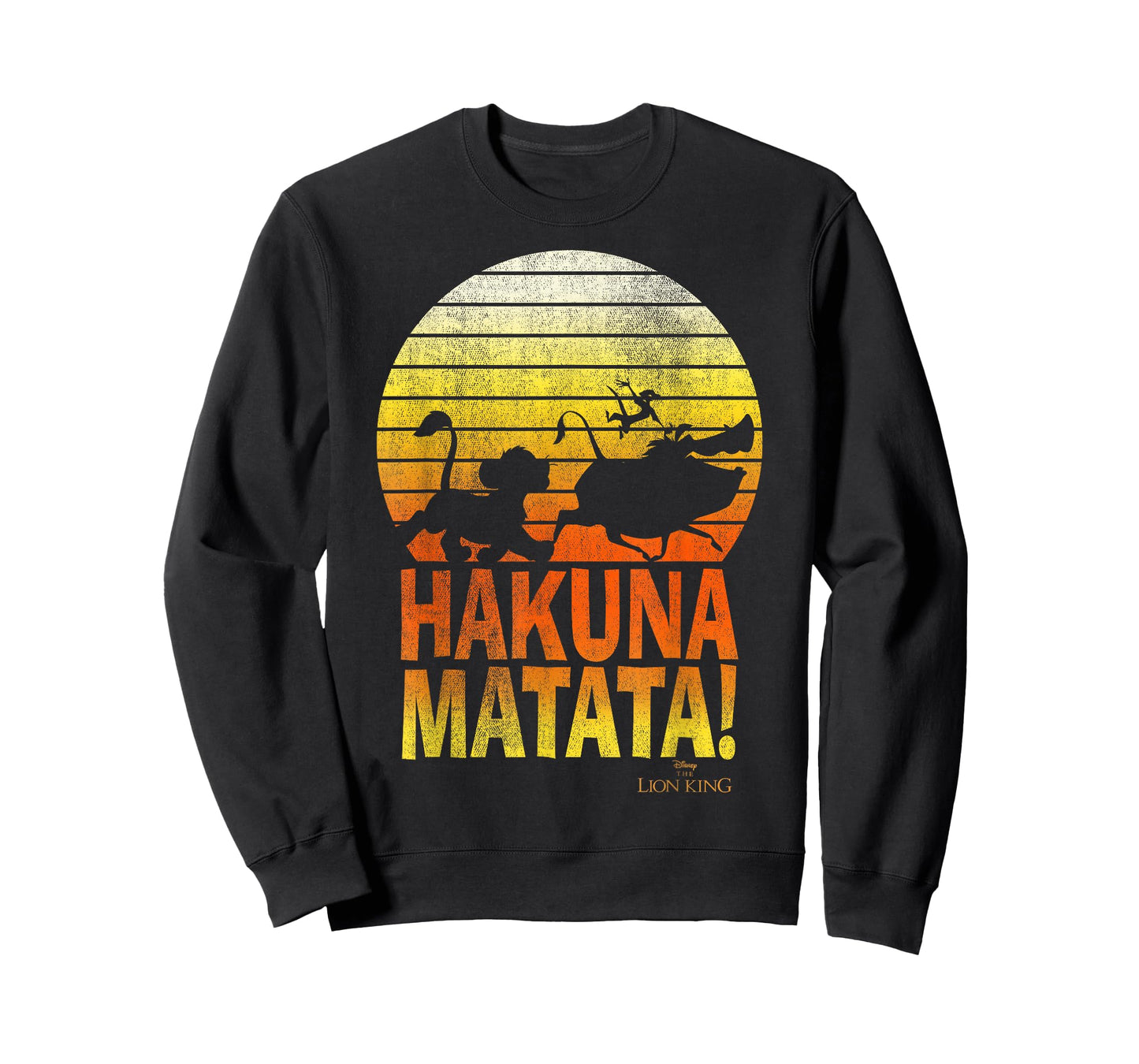 Disney Lion King Hakuna Matata Retro Distressed Group Shot T-Shirt
