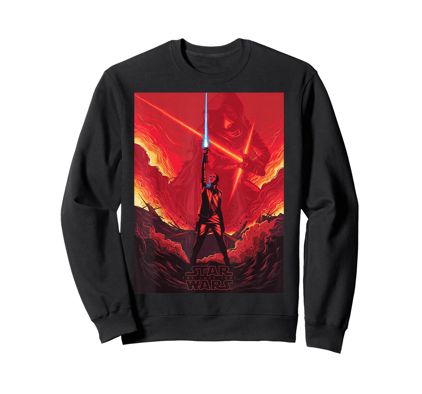 Star Wars Last Jedi Rey Saber Reach Red Poster T-Shirt T-Shirt