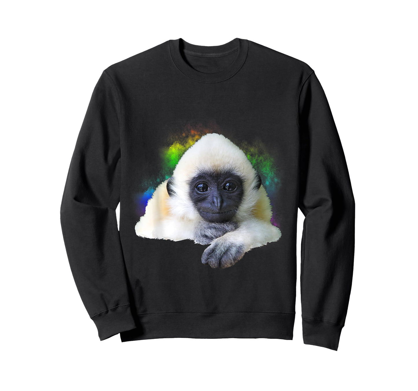Gibbon Monkey Rainbow Cute Little Primate Animal T-Shirt