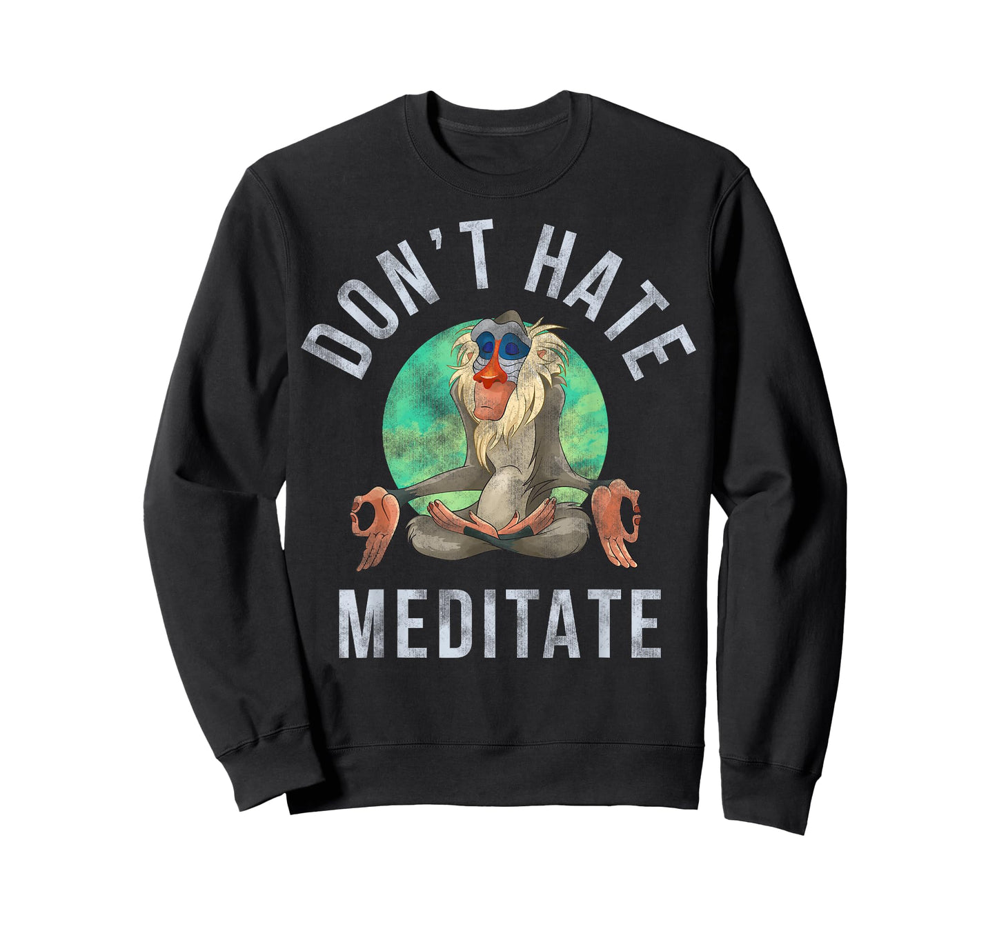 Disney Lion King Rafiki Don't Hate Meditate Graphic T-Shirt T-Shirt