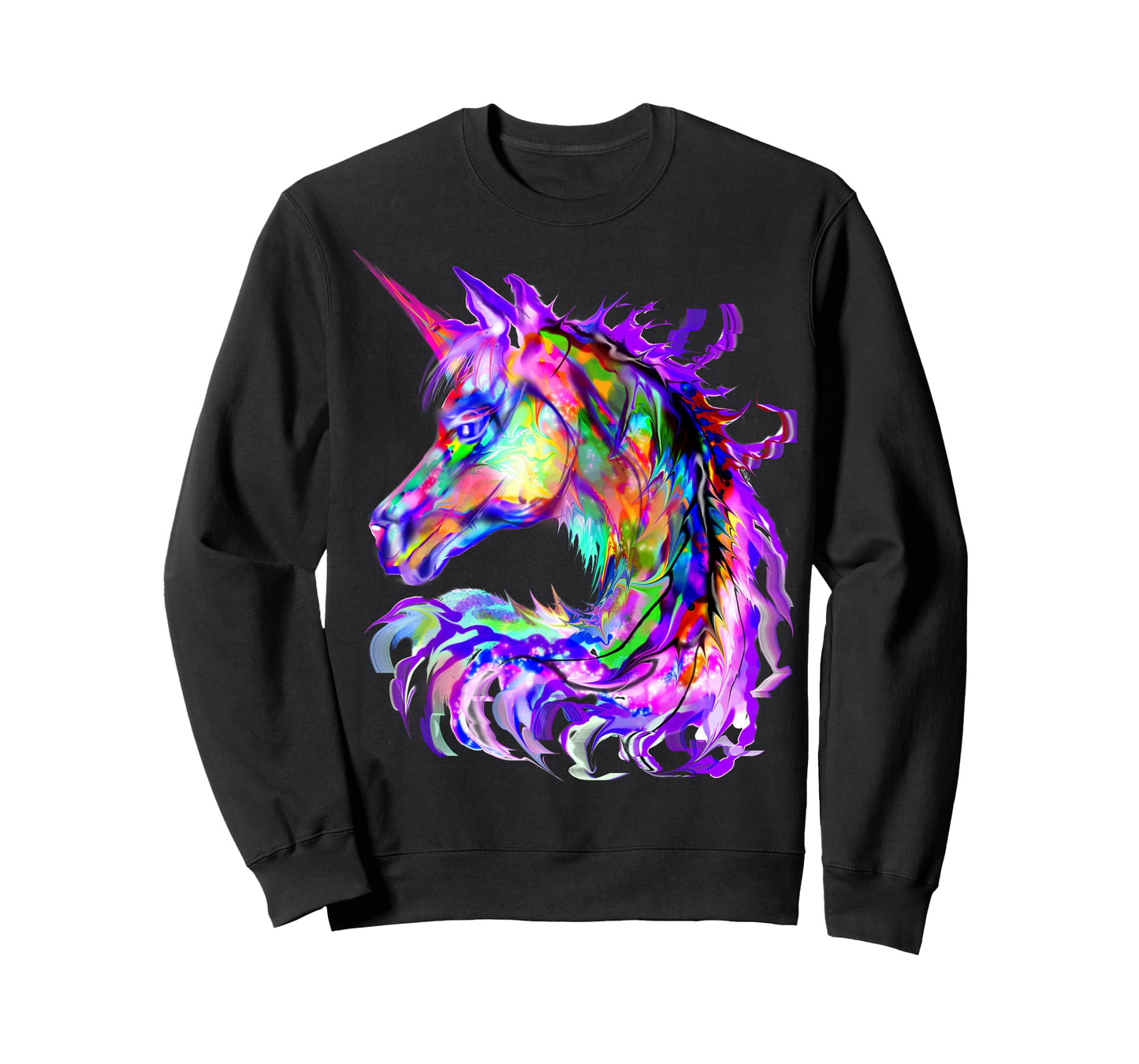 Purple Unicorn Gift Colorful Psychedelic Kawaii Trippy alt T-Shirt Small