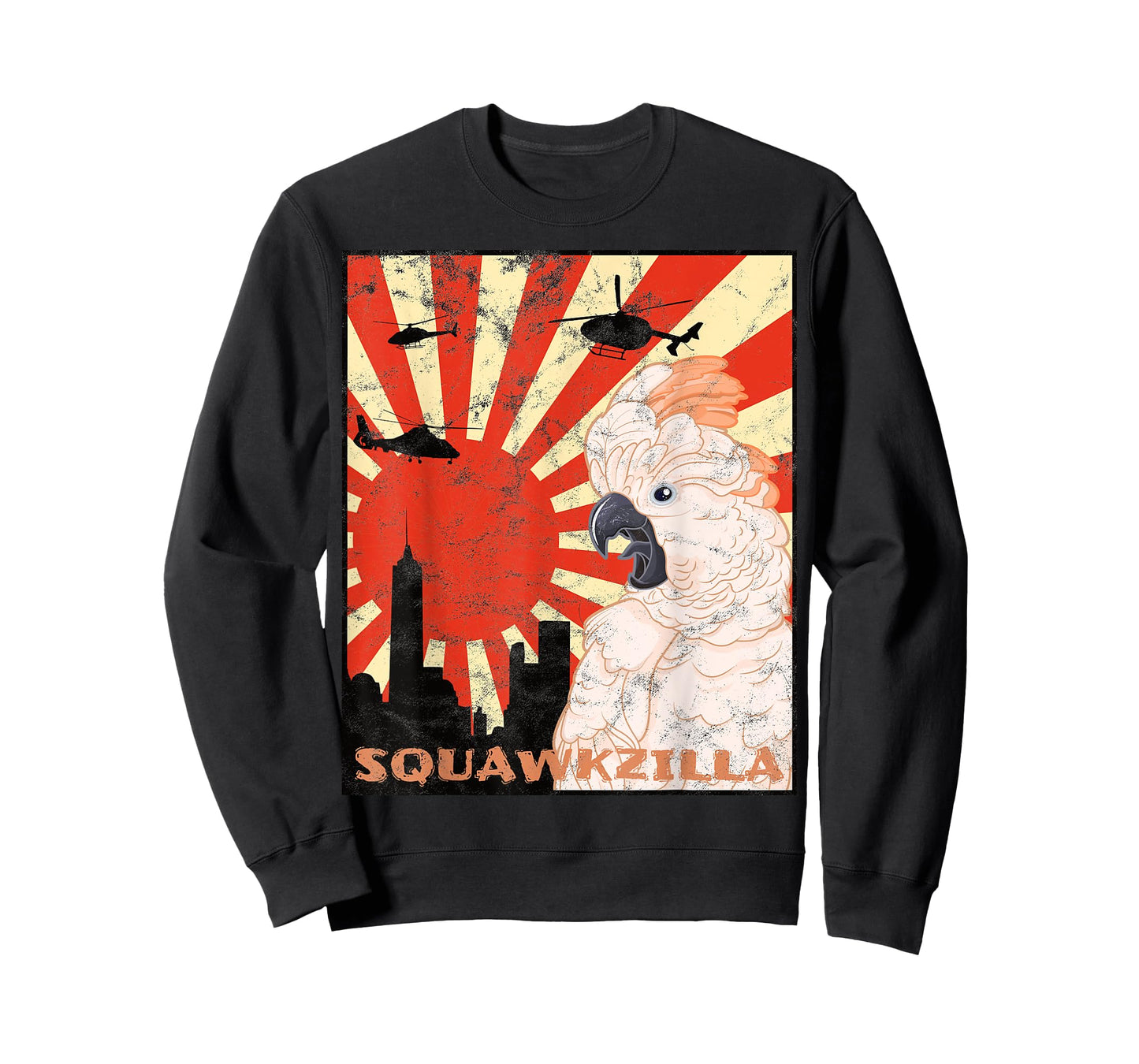 Squawk Zilla Moluccan Cockatoo Parrot Squawking T-Shirt