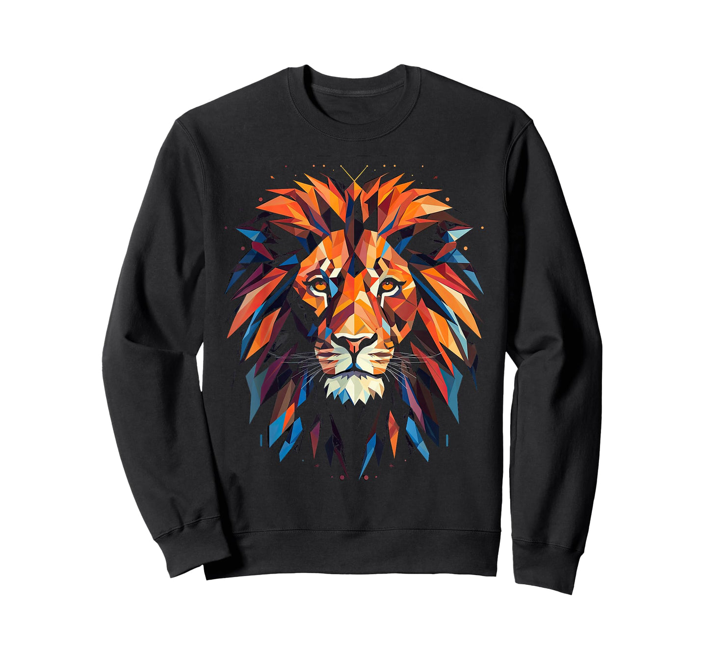 Lion Colourful Lion from Africa King of Animals Polygon T-Shirt