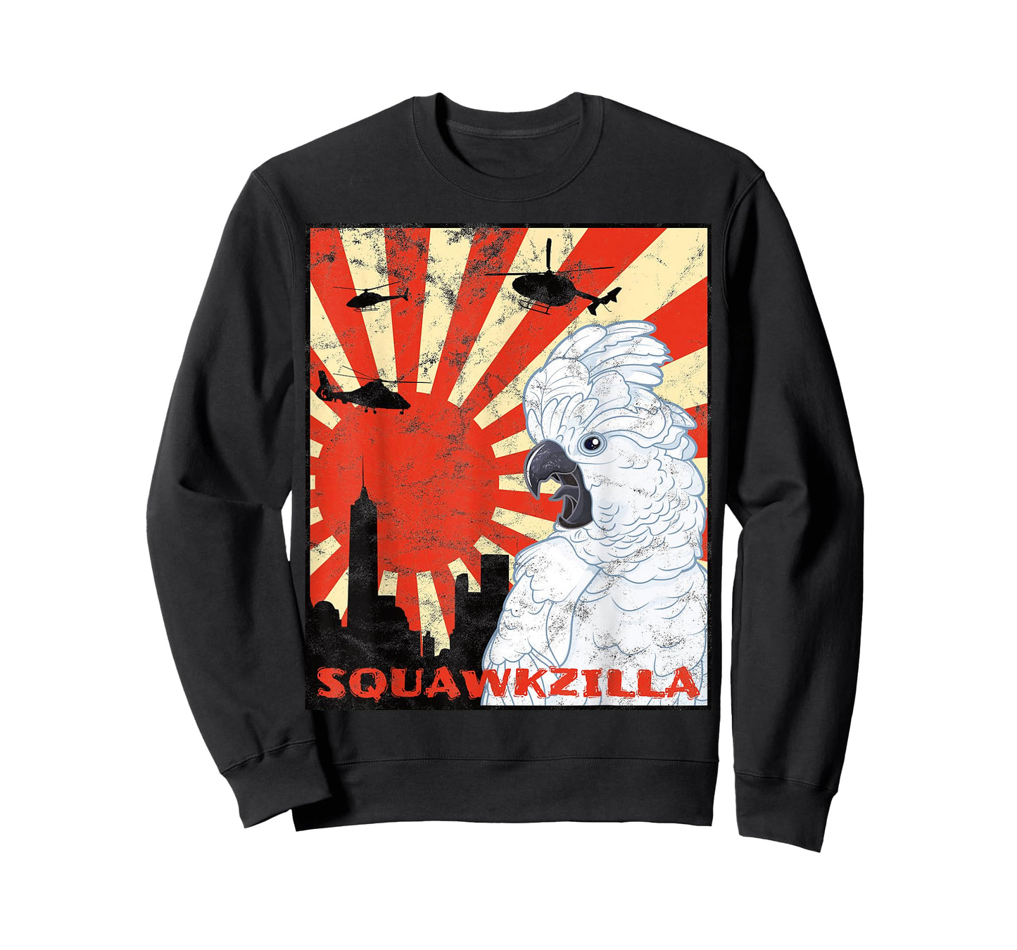 Squawk Zilla Umbrella Cockatoo Parrot Squawking T-Shirt