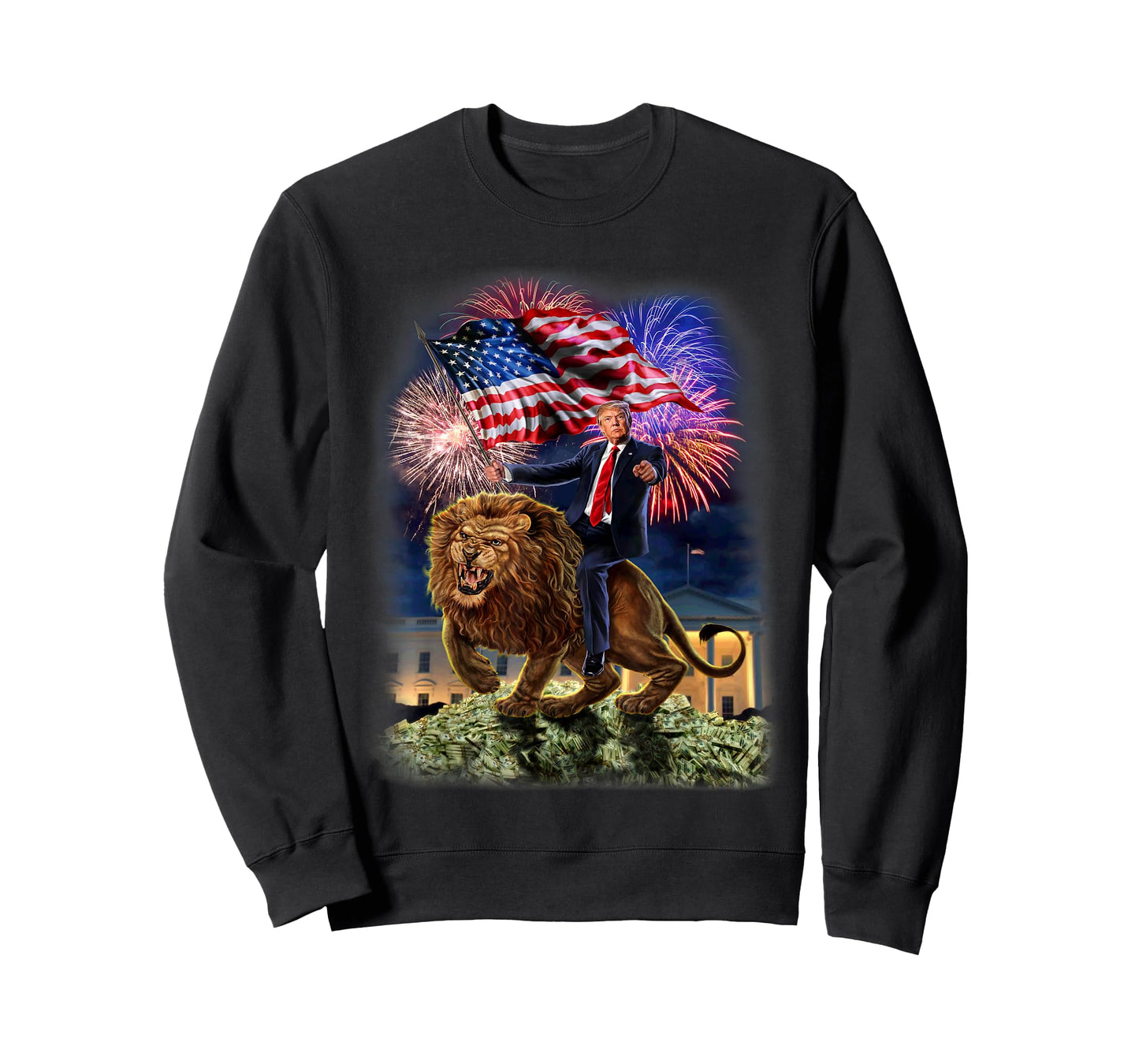 T-Shirt - Republican President Donald Trump Riding War Lion