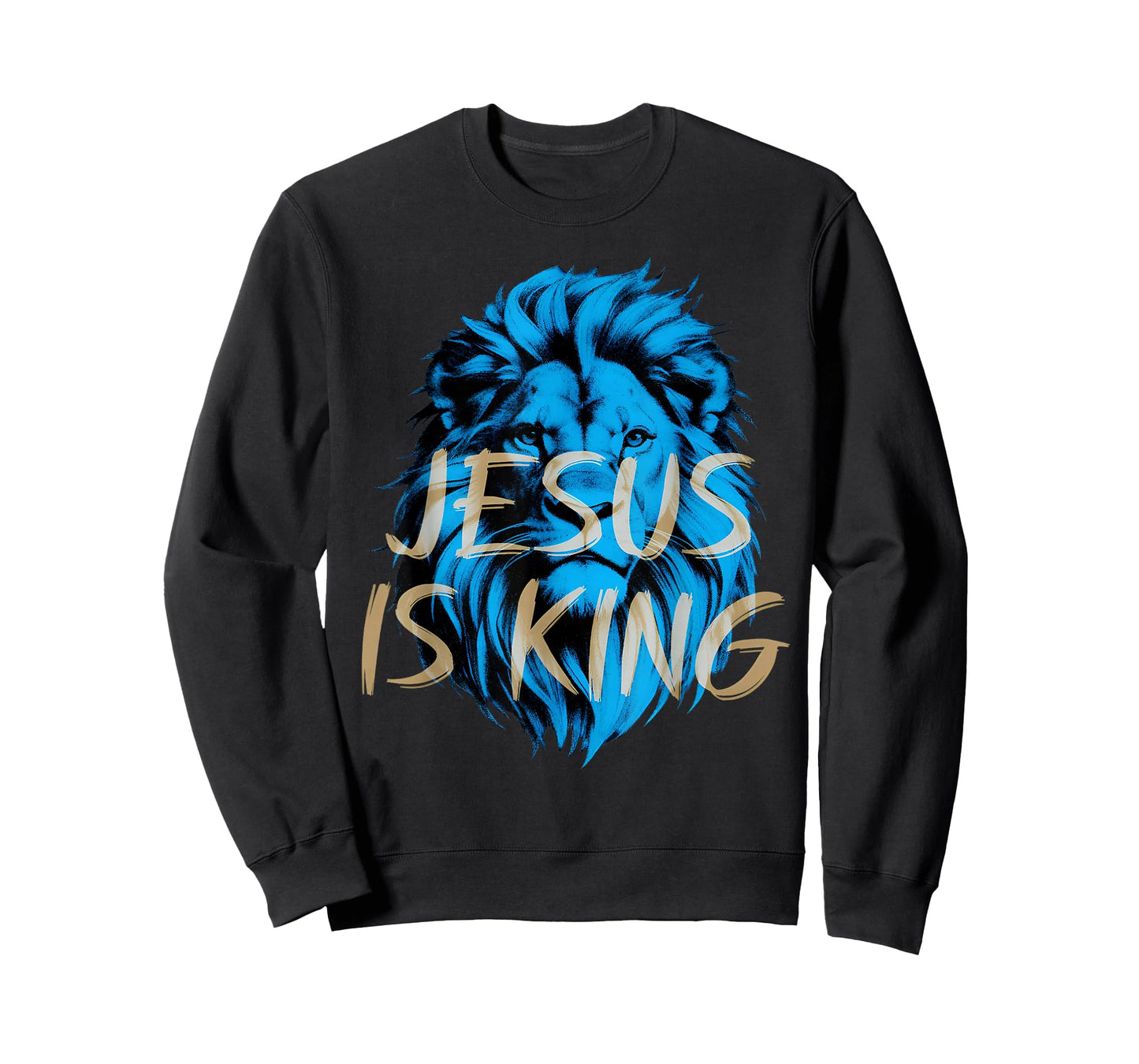 Jesus is King Bible Verse Faith Christian Religious Lion T-Shirt
