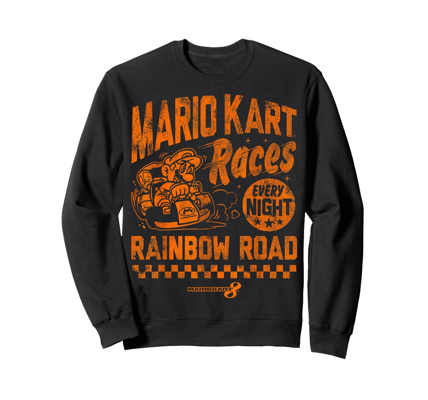 Nintendo Mario Kart Rainbow Road Vintage Graphic T-Shirt T-Shirt