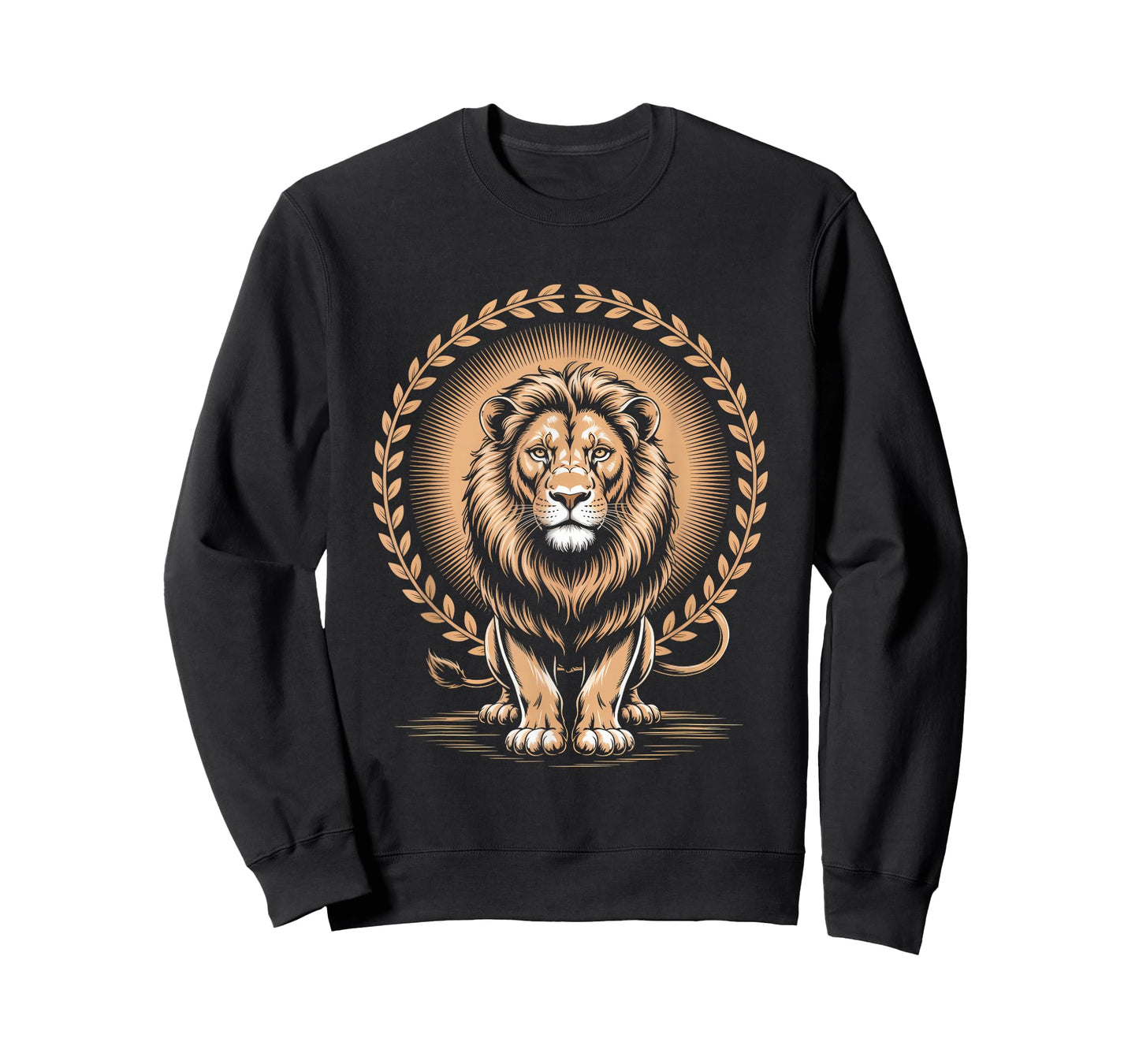 Majestic Lion with Laurel Wreath Regal Strength T-Shirt