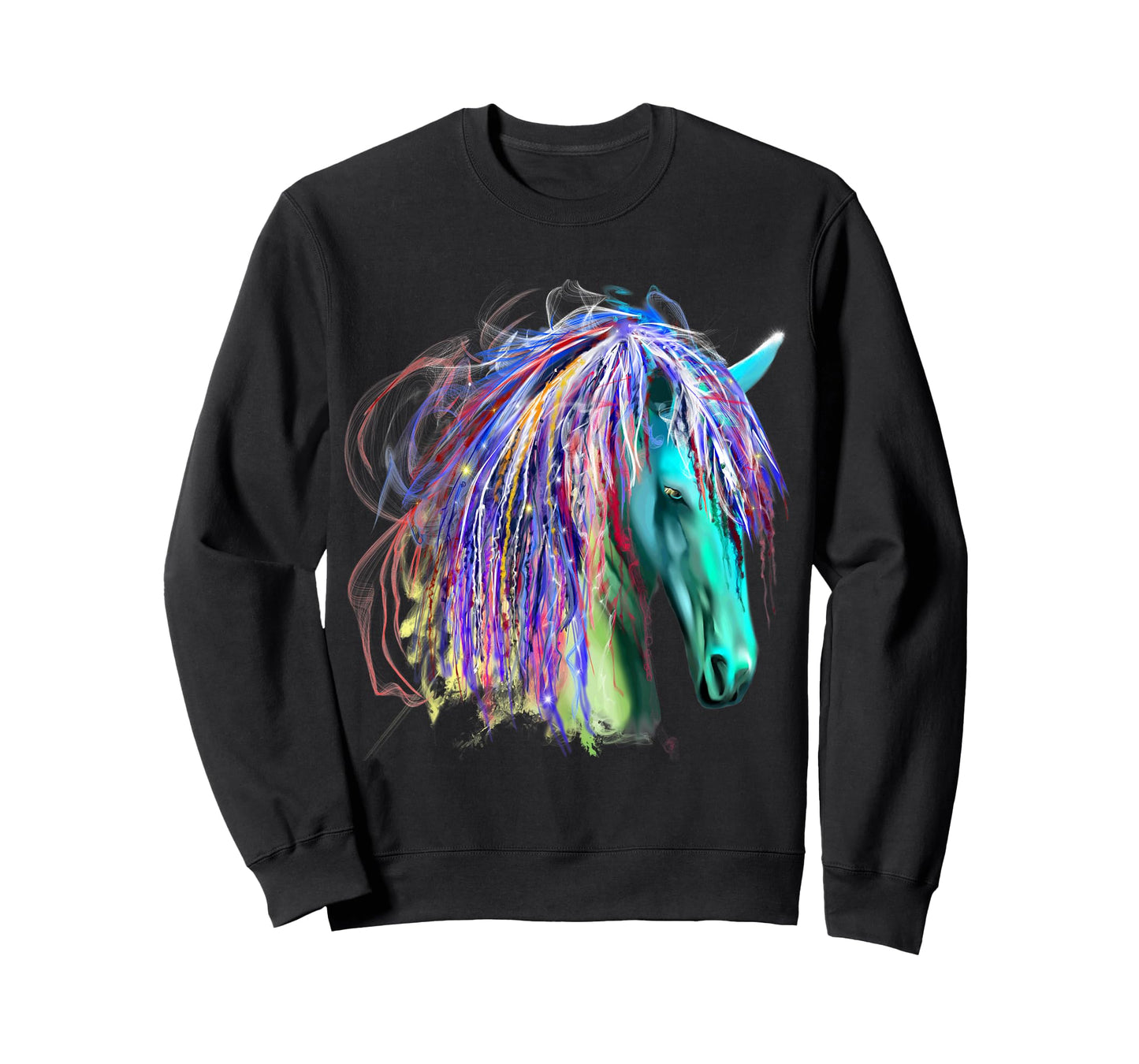 Colorful Rainbow Horse Head Shirt