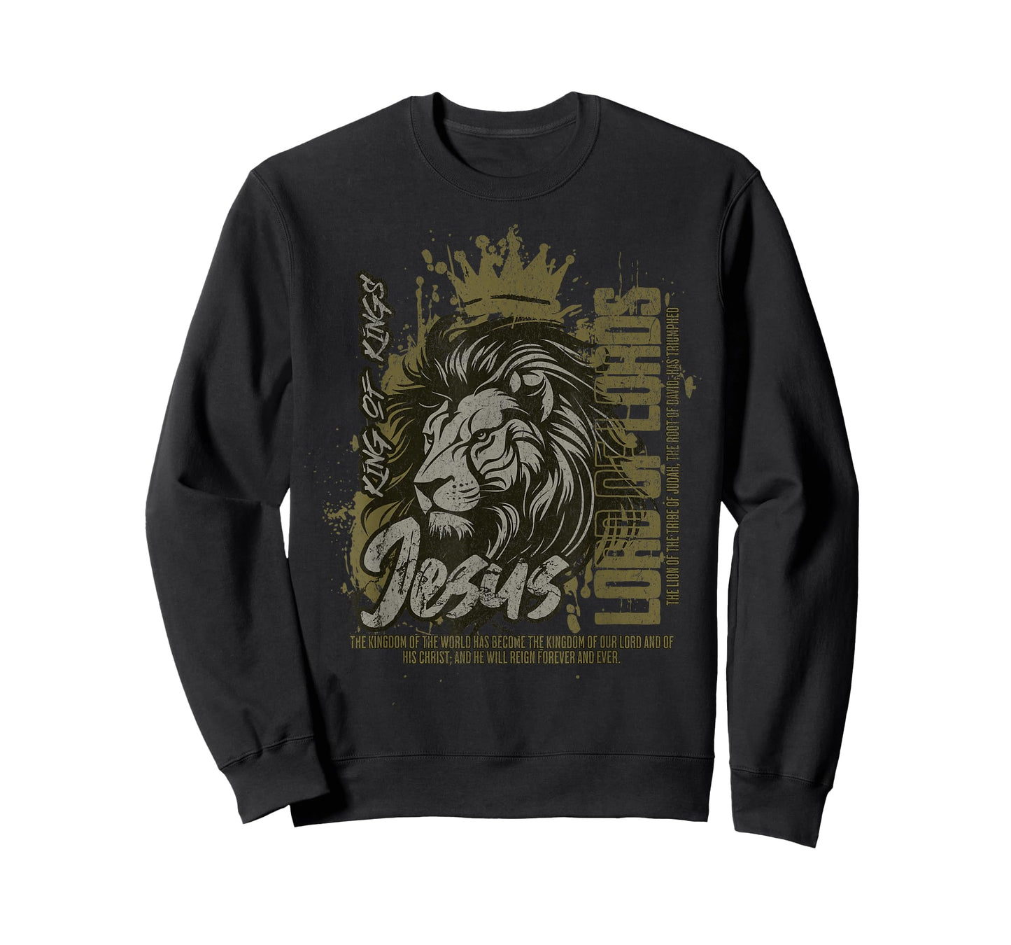 Jesus is King of Kings Christian Lion Bible Verse Faith T-Shirt