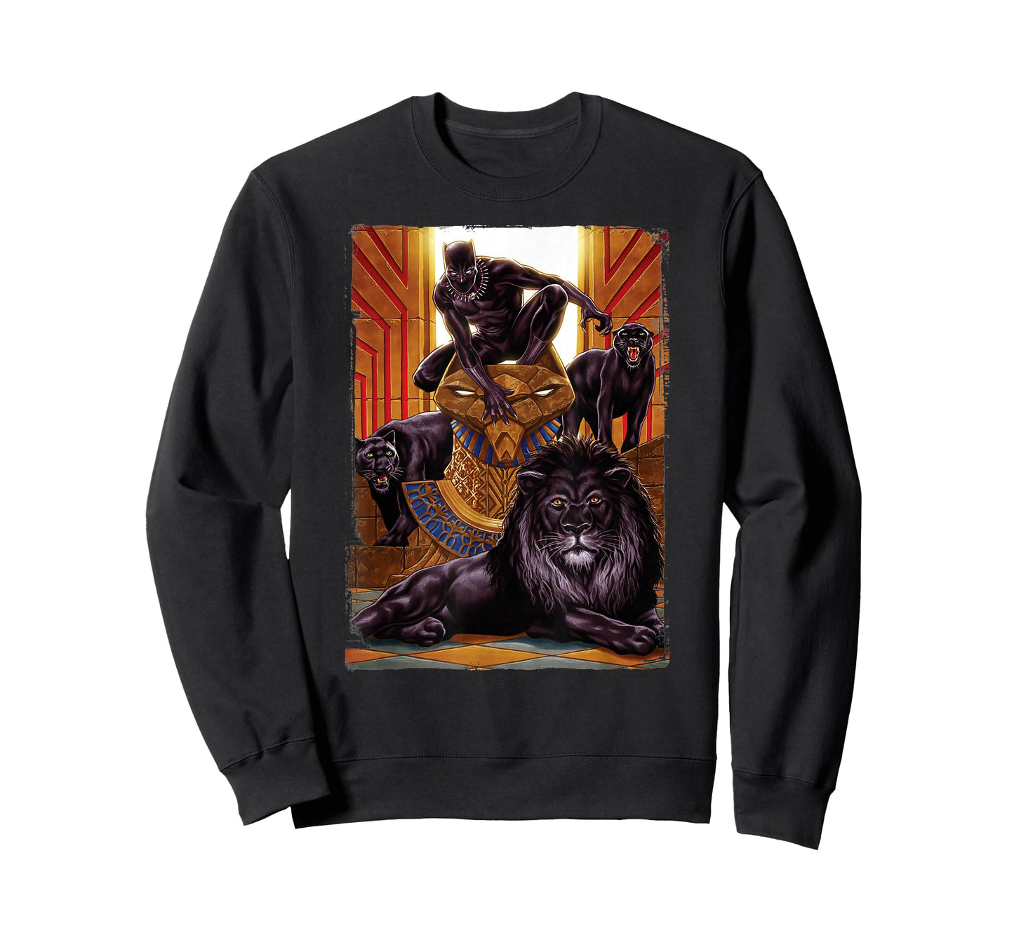 Marvel Black Panther King in The Lion's Den Graphic T-Shirt T-Shirt