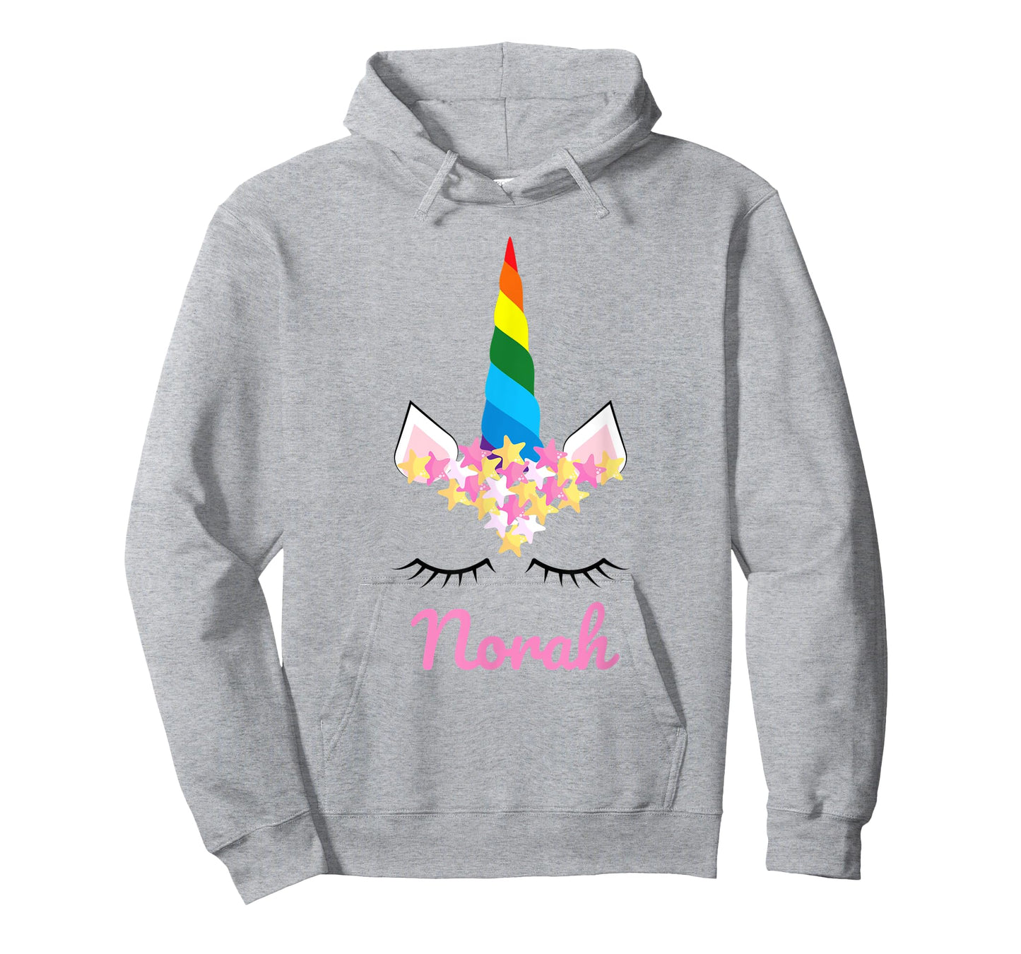 Cute Girls Unicorn Personalized Norah Rainbow Unicorn T-Shirt