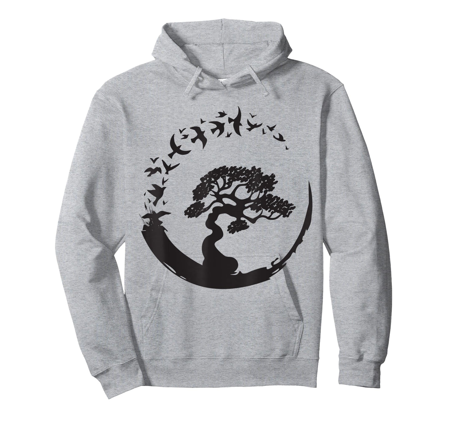 Bonsai Tree T-shirt Japanese Enso Circle Birds Gift