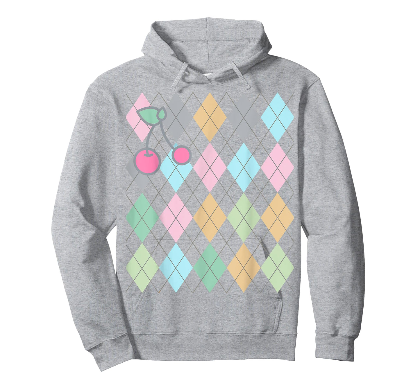 Soft Girl, Preppy Art, Preppy Aesthetic, Argyle, cherries T-Shirt