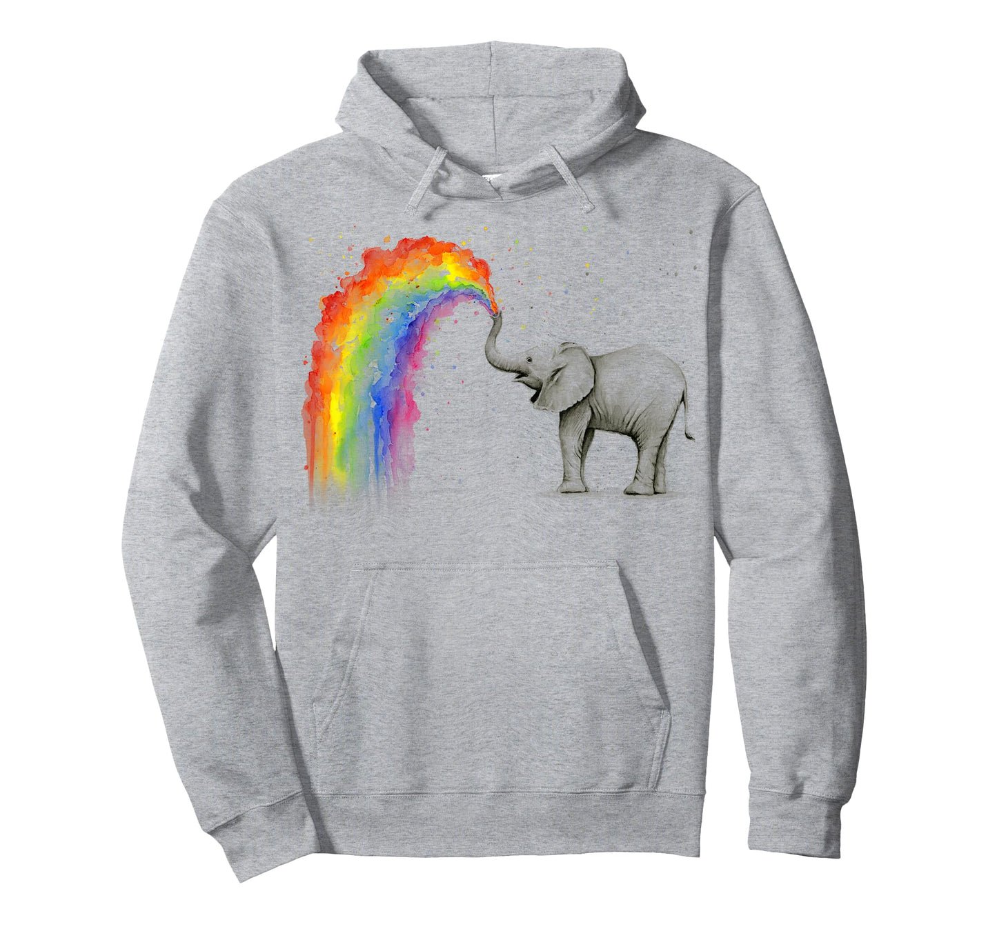 Elephant Spraying Rainbow T-Shirt Baby Elephant Watercolor T-Shirt