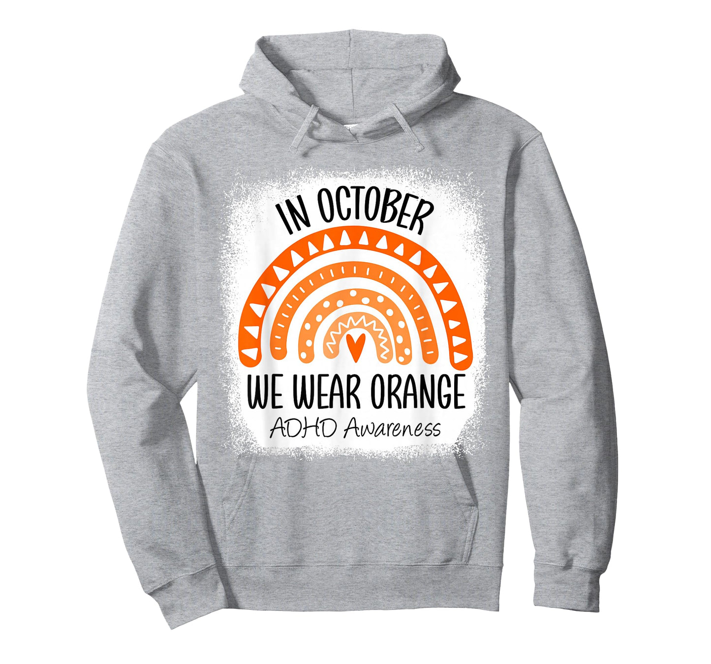 Rainbow in October We Wear Orange ADHD Awareness Ribbon T-Shirt