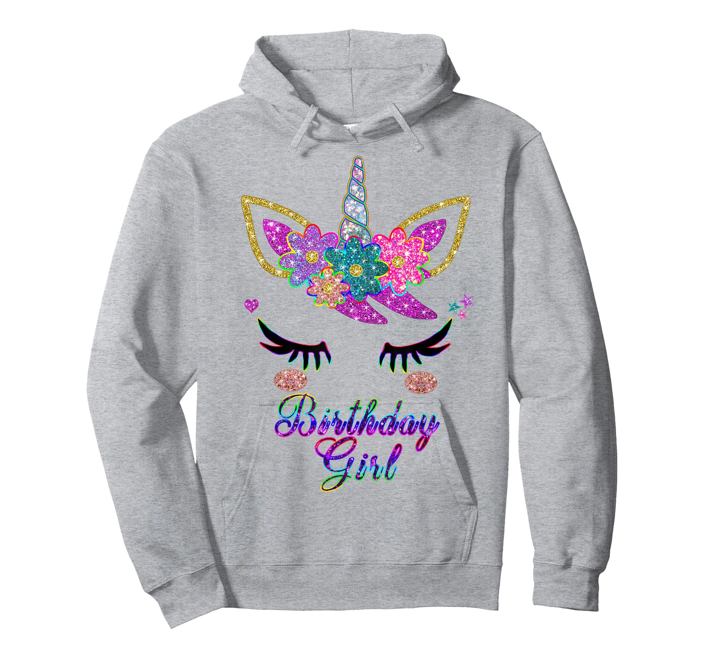 Rainbow Unicorn Birthday T-Shirt, Birthday Girl Outfit T-Shirt