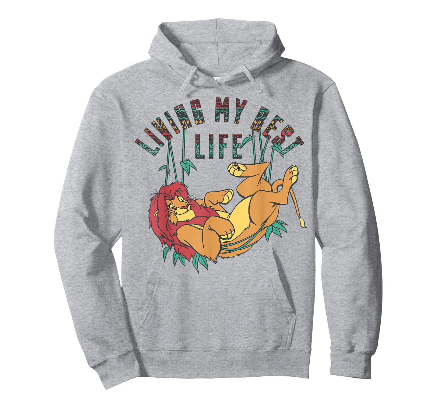 Disney The Lion King Living My Best Life Simba Text Fill T-Shirt