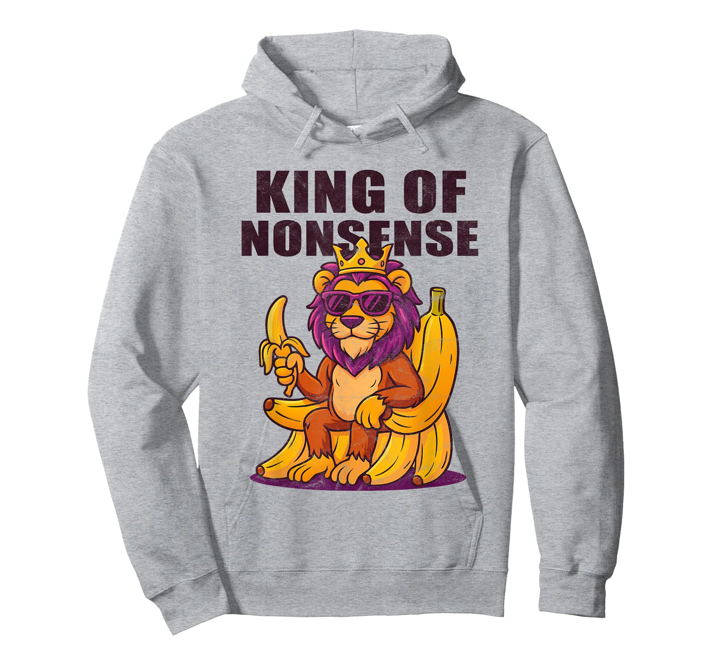 Lion Brainrot Meme King of Nonsense Banana Word Surreal 2025 T-Shirt