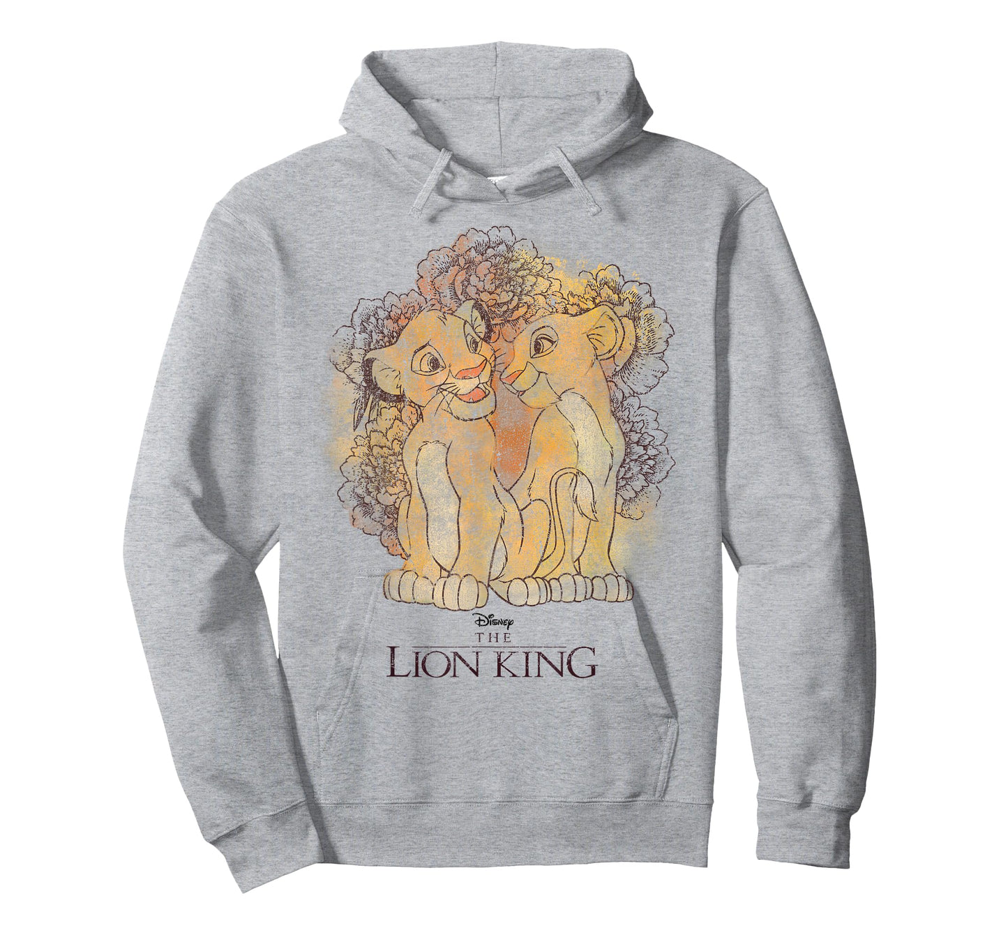Disney Lion King Simba and Nala Watercolor Graphic T-Shirt T-Shirt