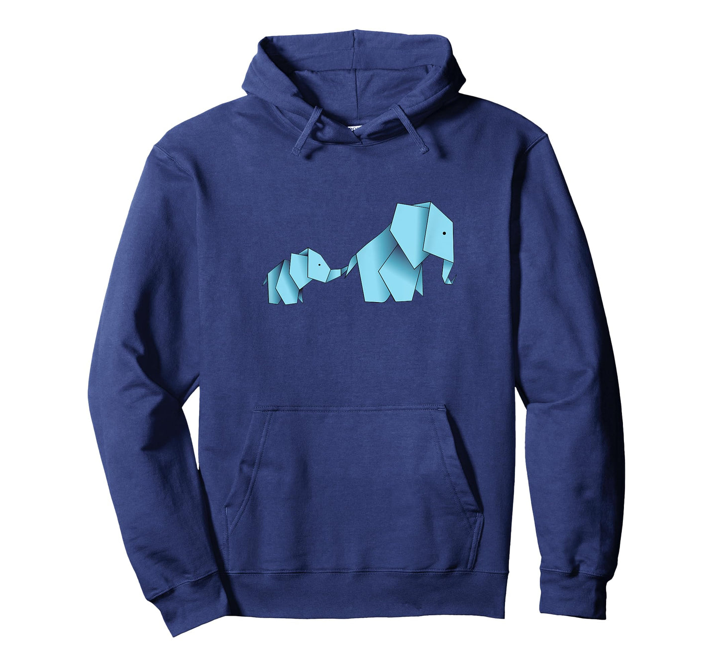 Origami Paper Folding Cute Elephant Blue Gift T-Shirt